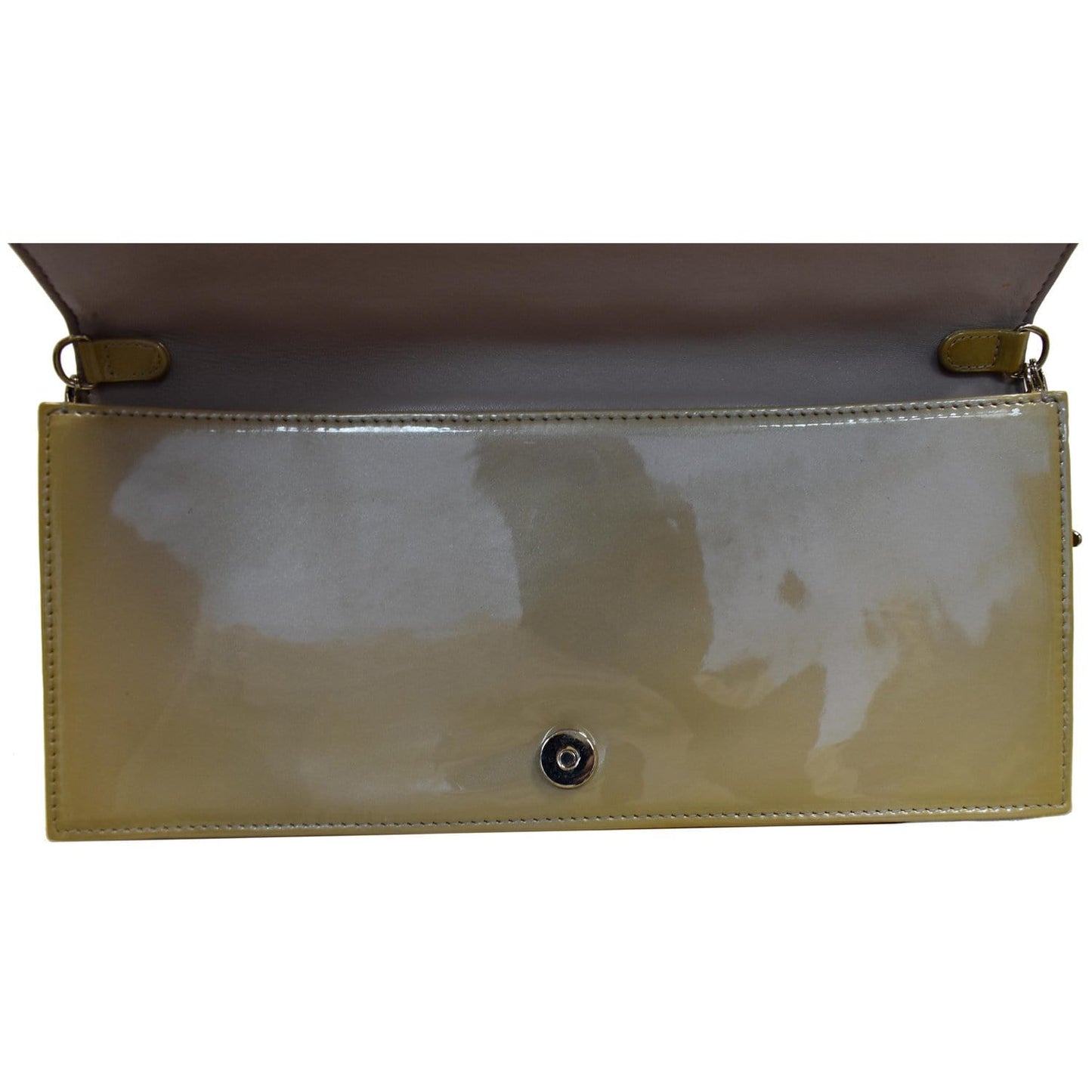 CHRISTIAN DIOR Quilted Patent Leather Lady Dior Clutch Bag