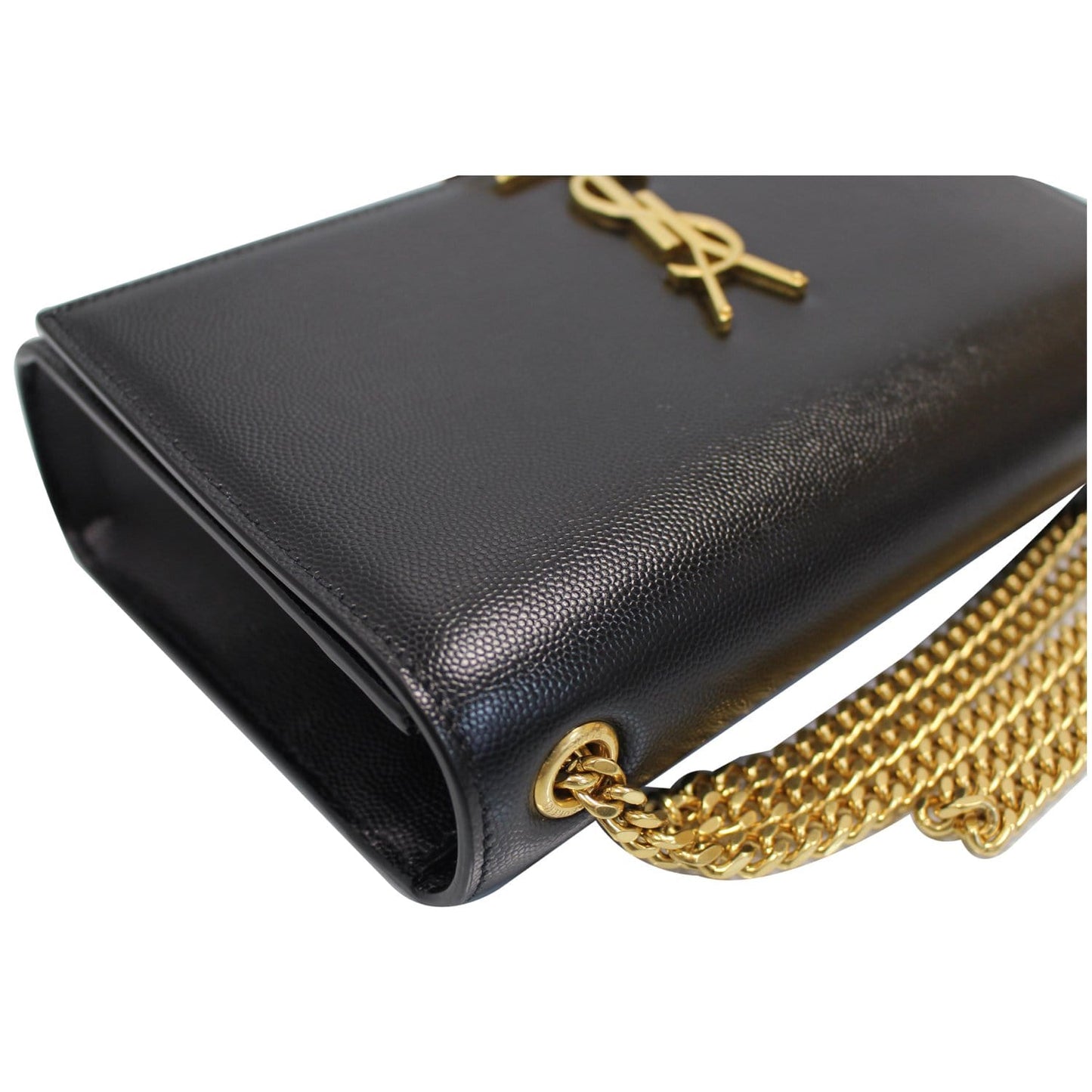 YVES SAINT LAURENT Kate Medium Grain De Poudre Crossbody Bag Black