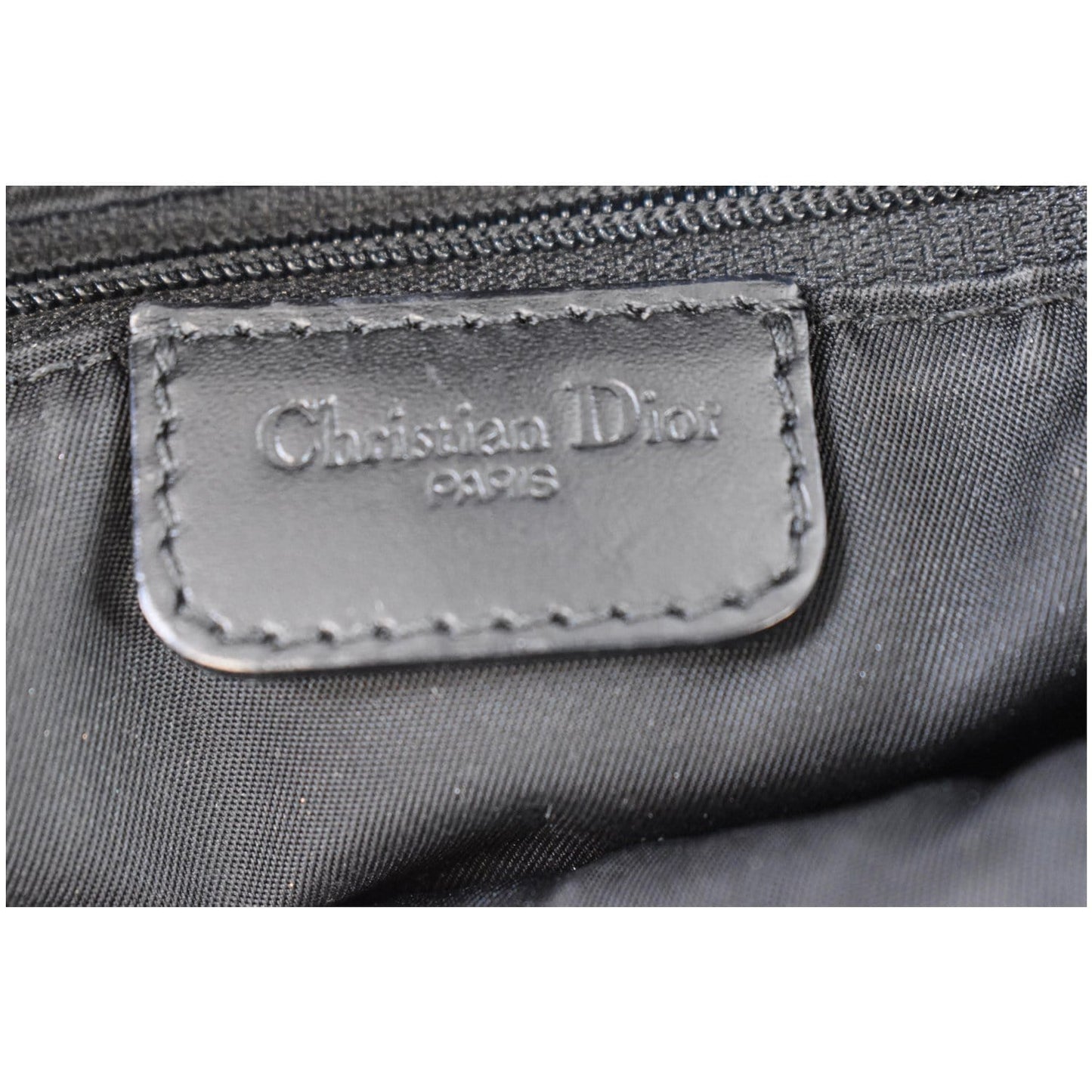 CHRISTIAN DIOR Saddle Oblique Jacquard Shoulder Bag Black
