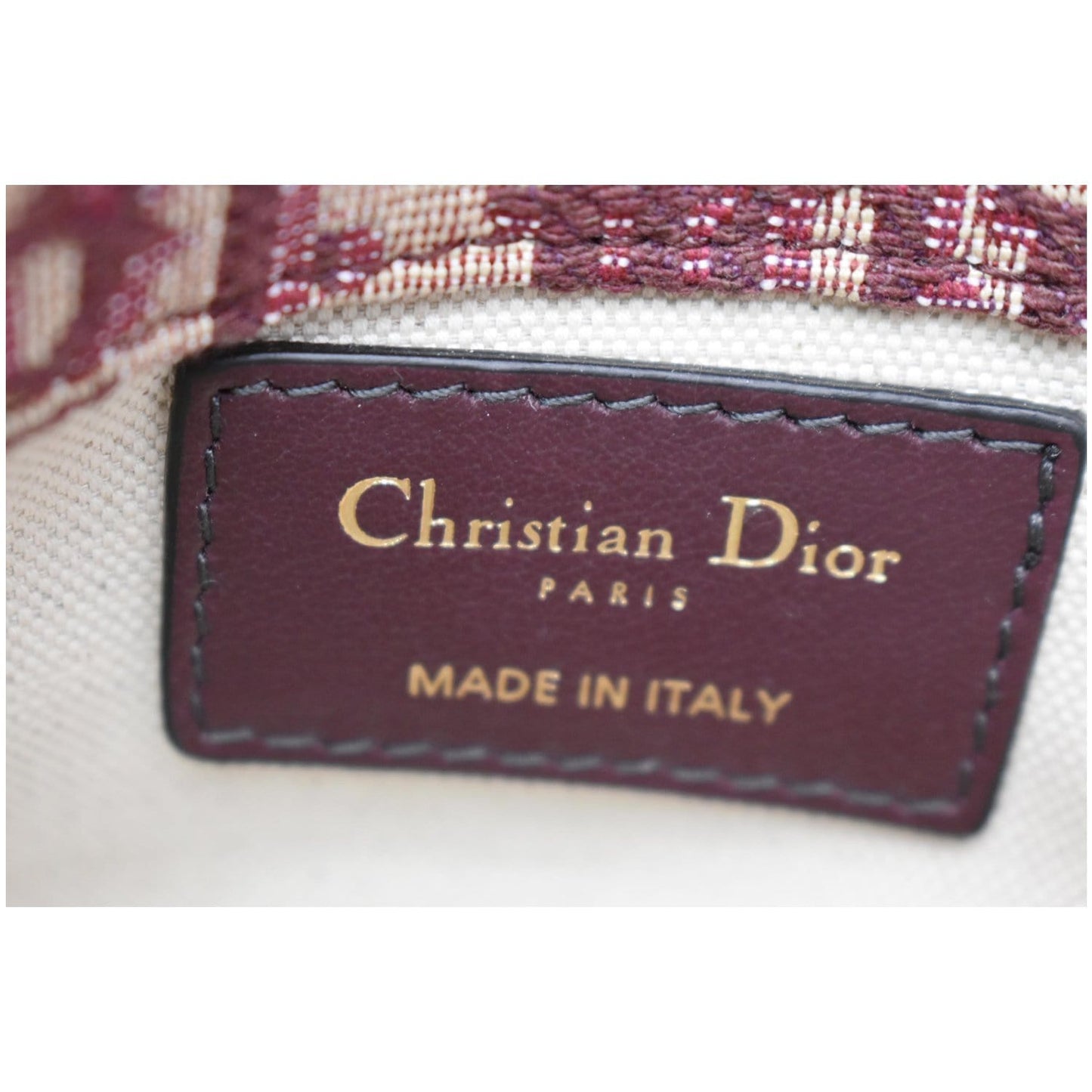 CHRISTIAN DIOR Saddle Oblique Jacquard Belt Bag Burgundy