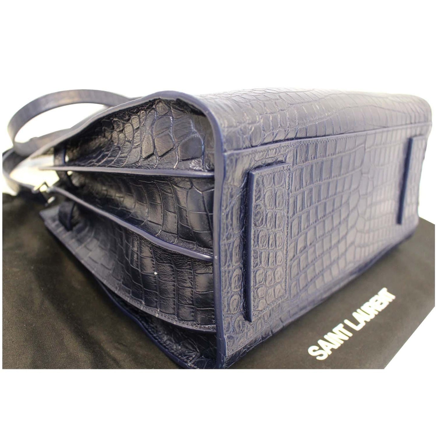 YVES SAINT LAURENT Sac de Jour Small Crocodile-Embossed Satchel Bag