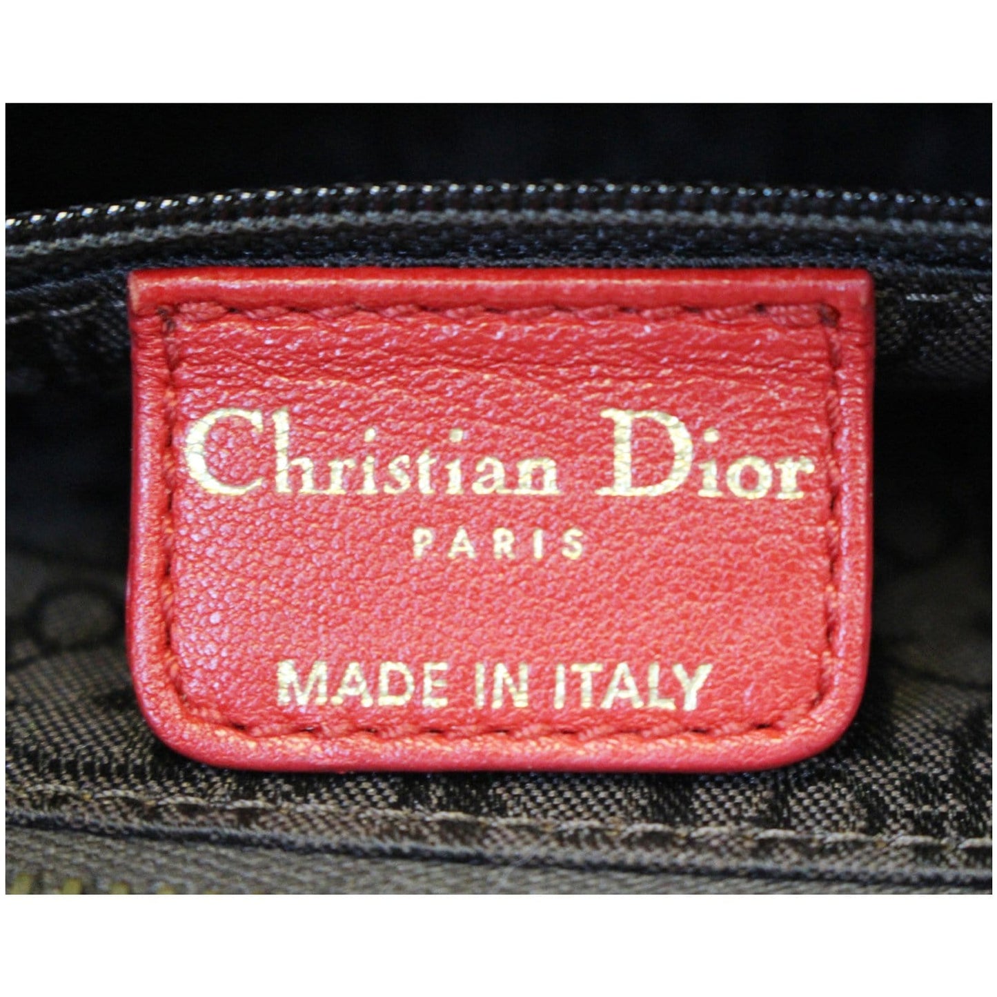 CHRISTIAN DIOR Plisse Pleated Leather Hobo Bag Red