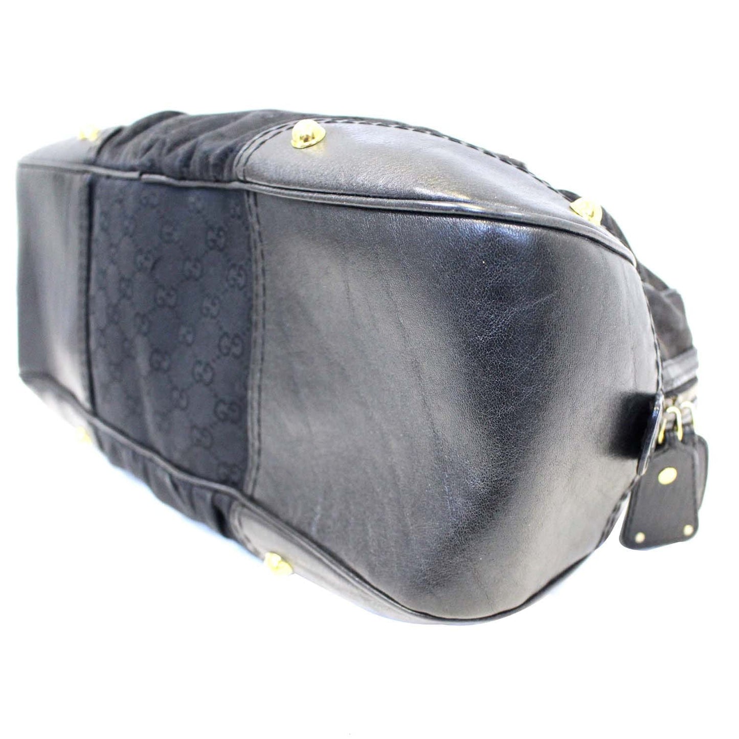 GUCCI Monogram Jockey Boston Bag Black - 20% OFF