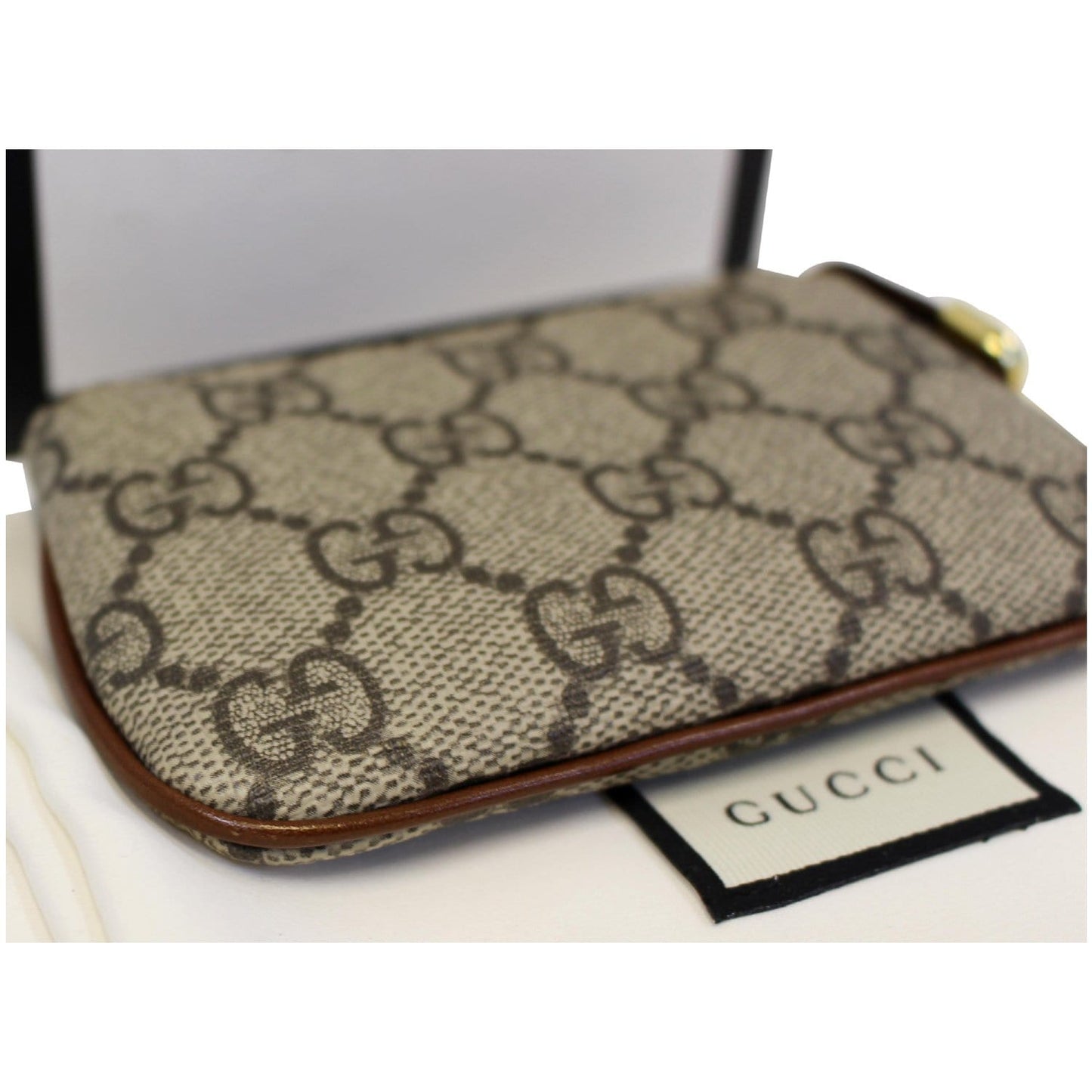 GUCCI GG Supreme Monogram Key Case Beige