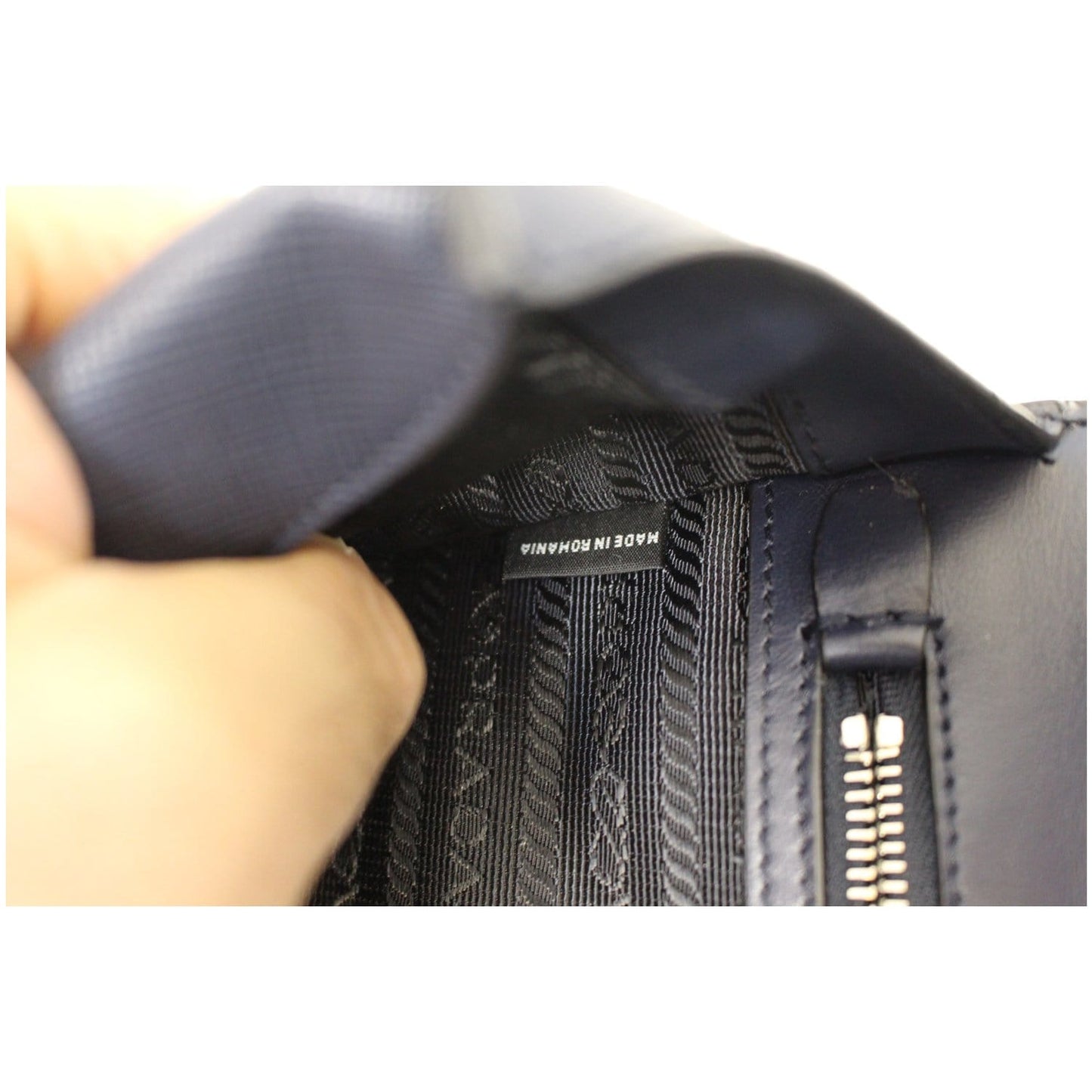 PRADA Saffiano Leather Blue Shoulder Bag - 15% OFF