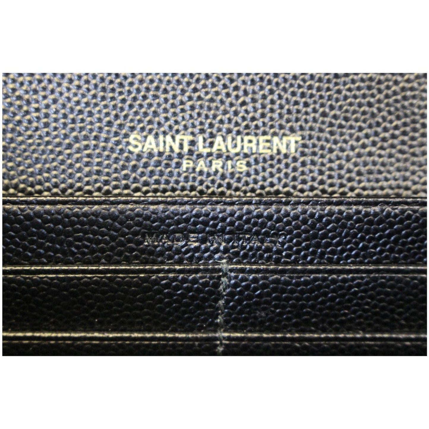 YVES SAINT LAURENT Matelasse Envelope Chain Wallet Black