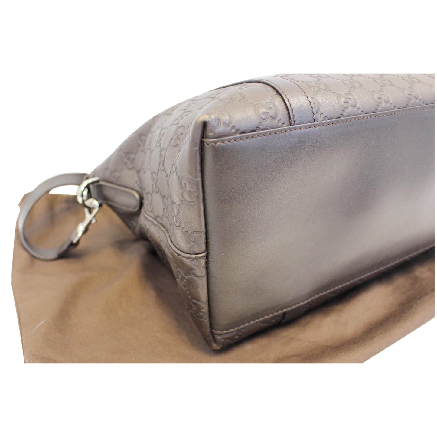GUCCI Dark Brown Leather Shoulder Bag 341503
