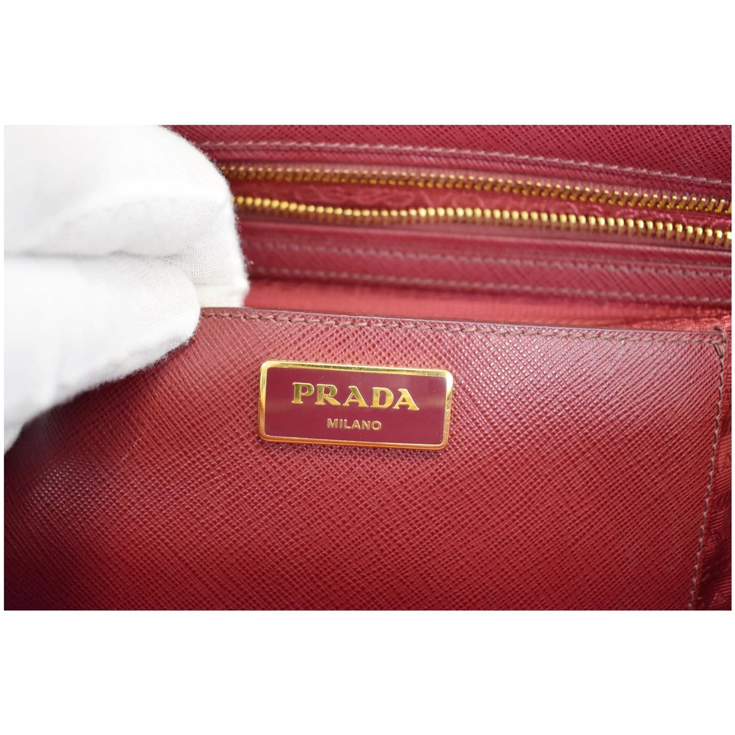 PRADA Lux Large Saffiano Leather Tote Bag Red