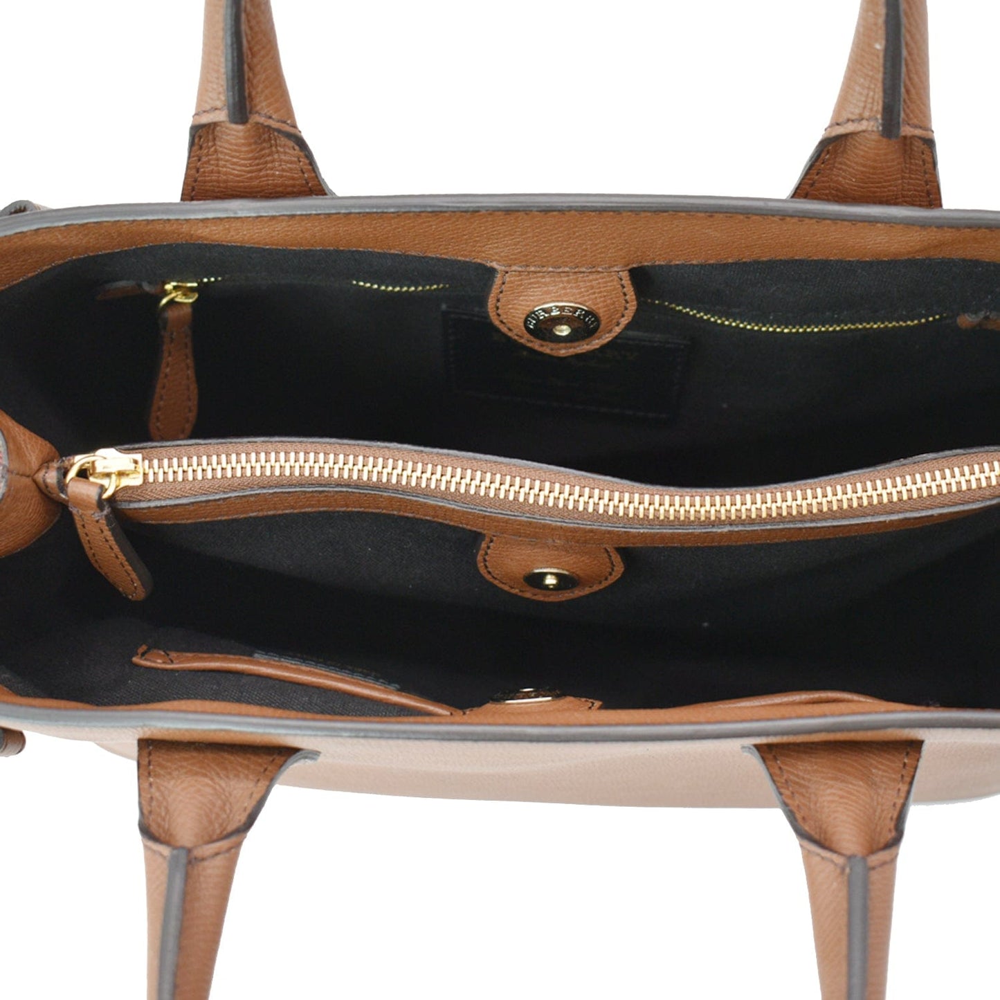 BURBERRY Banner Medium House Check Tote Bag Tan