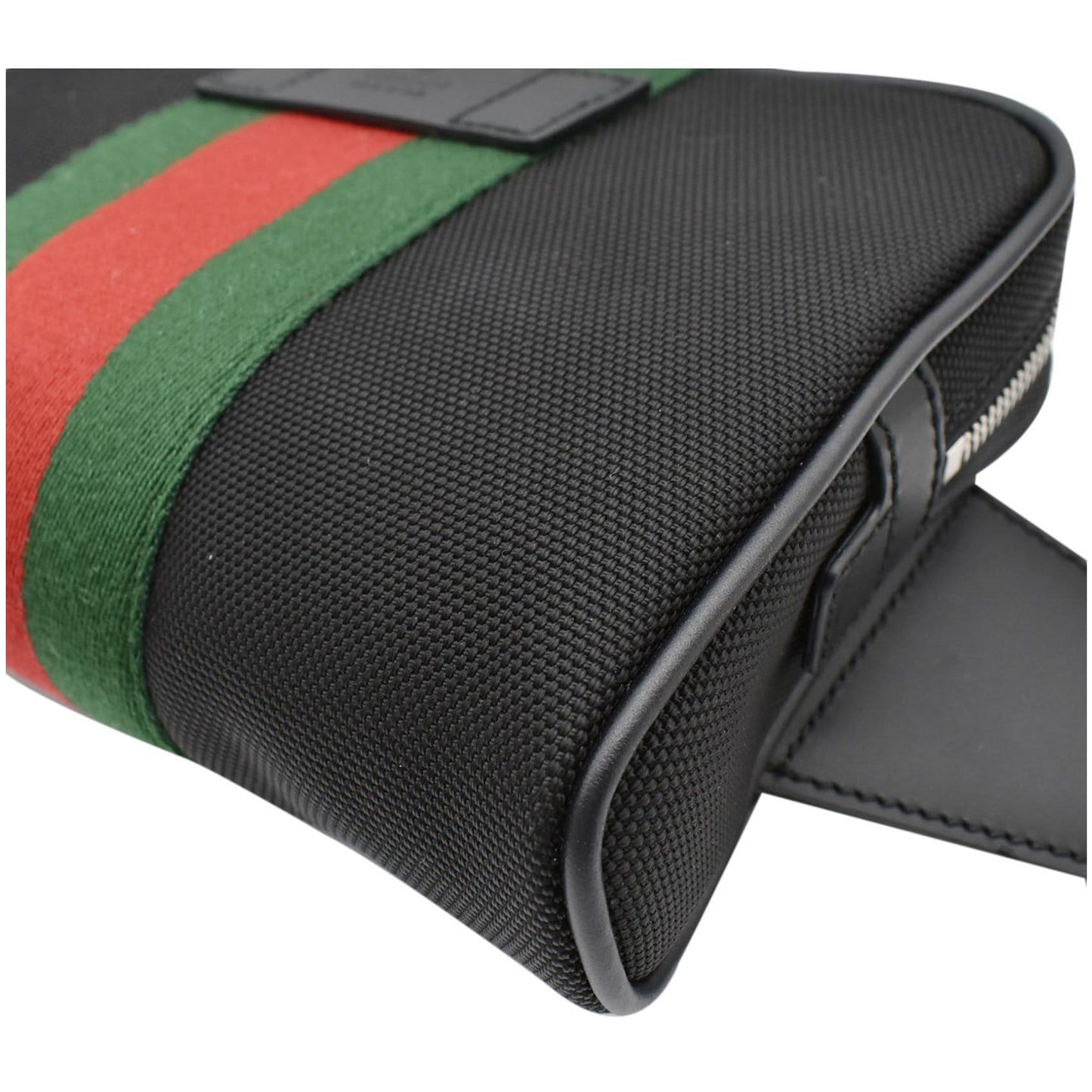 GUCCI Web Monogram Canvas Slim Belt Bag Black 630919 - 25% OFF
