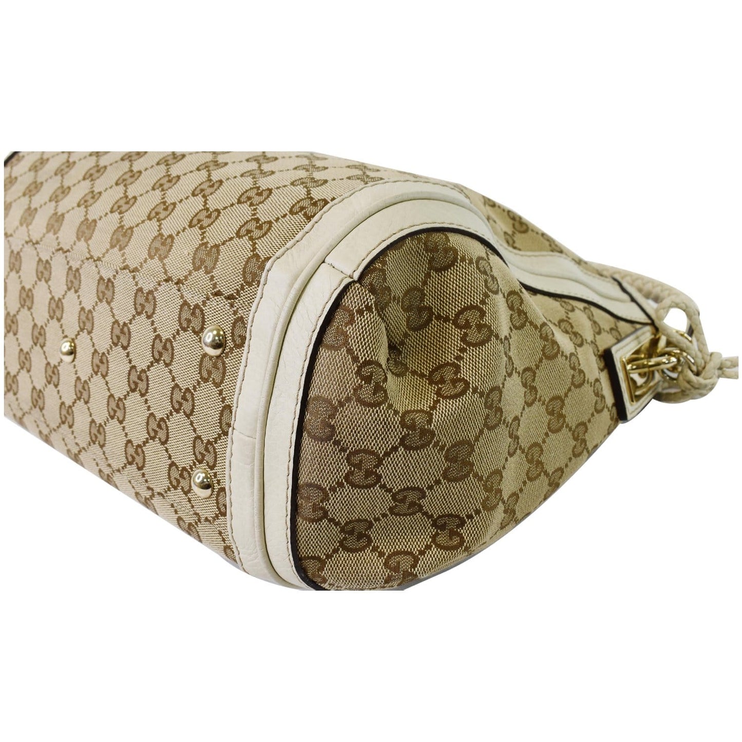 GUCCI Medium Bella GG Canvas Hobo Bag Beige 269949