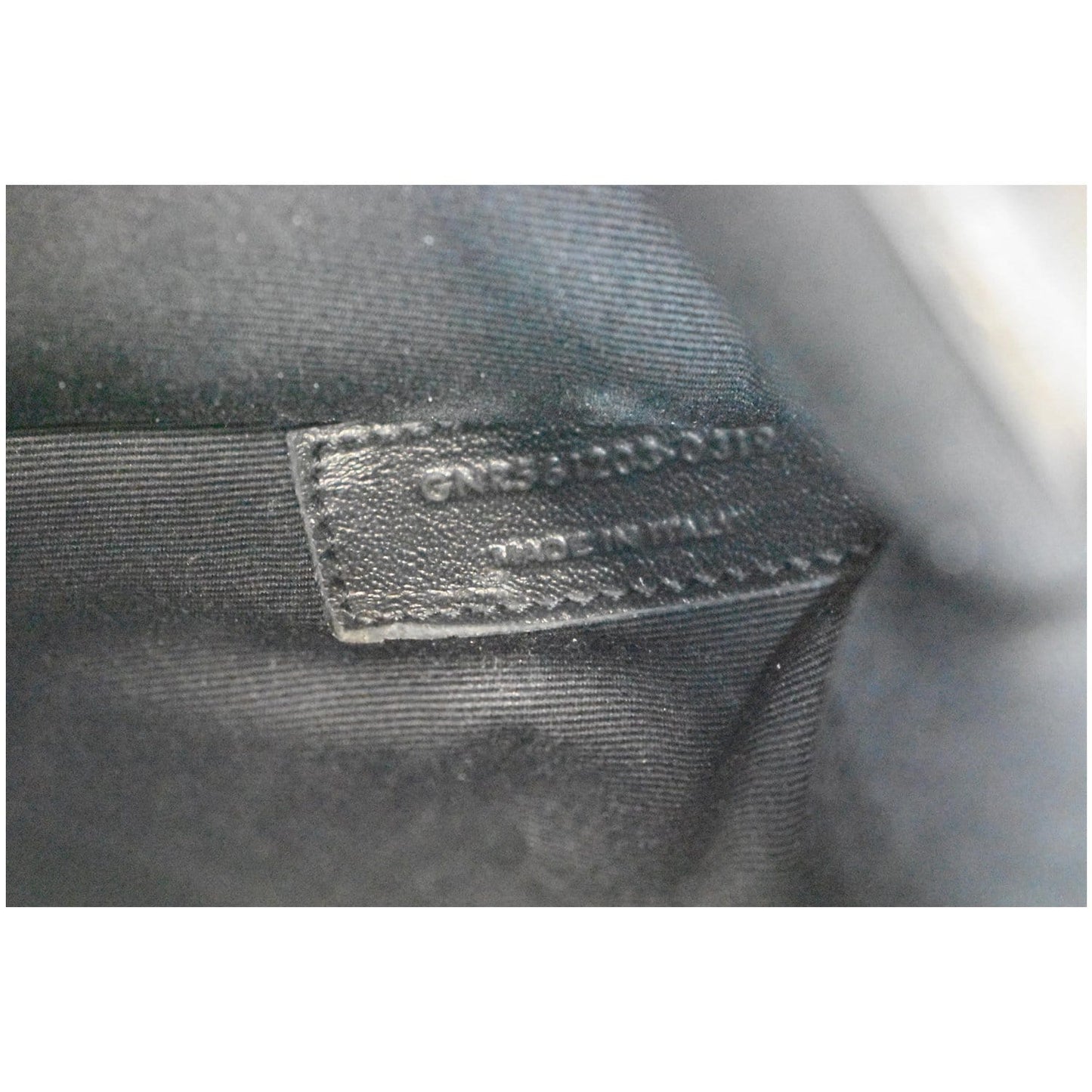 YVES SAINT LAURENT Uptown Large Envelope Leather Pouch Black