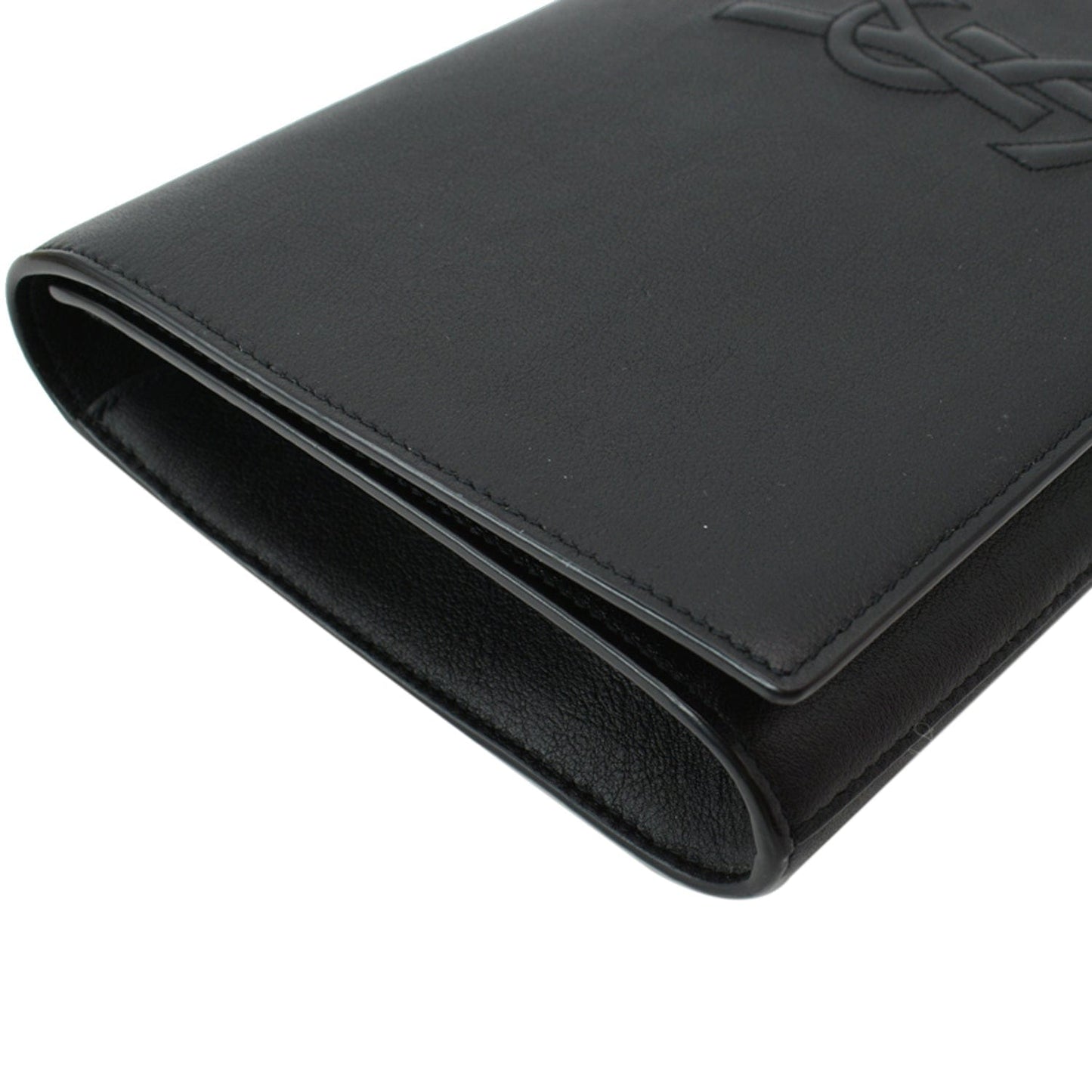 YVES SAINT LAURENT Leather Clutch Wallet Black