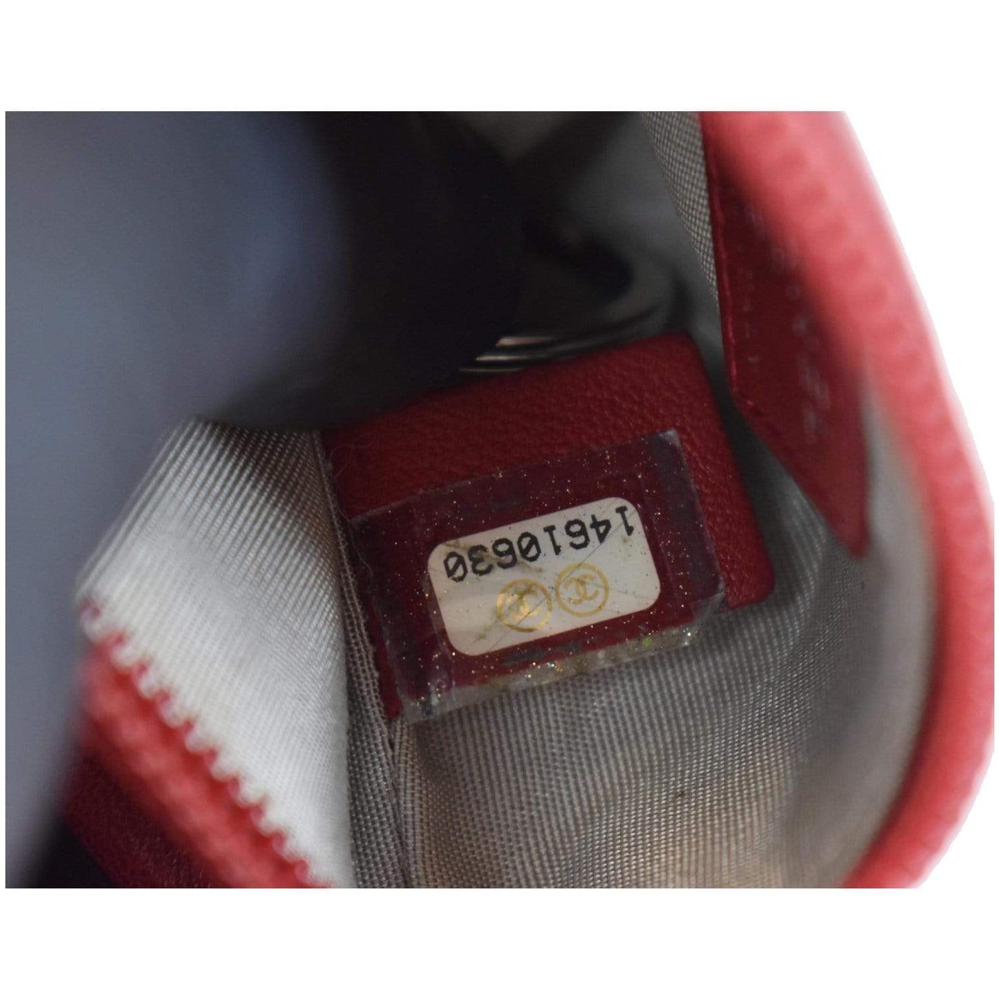 CHANEL CC Key Ring Lambskin Leather Coin Case Purse Red - Last Call