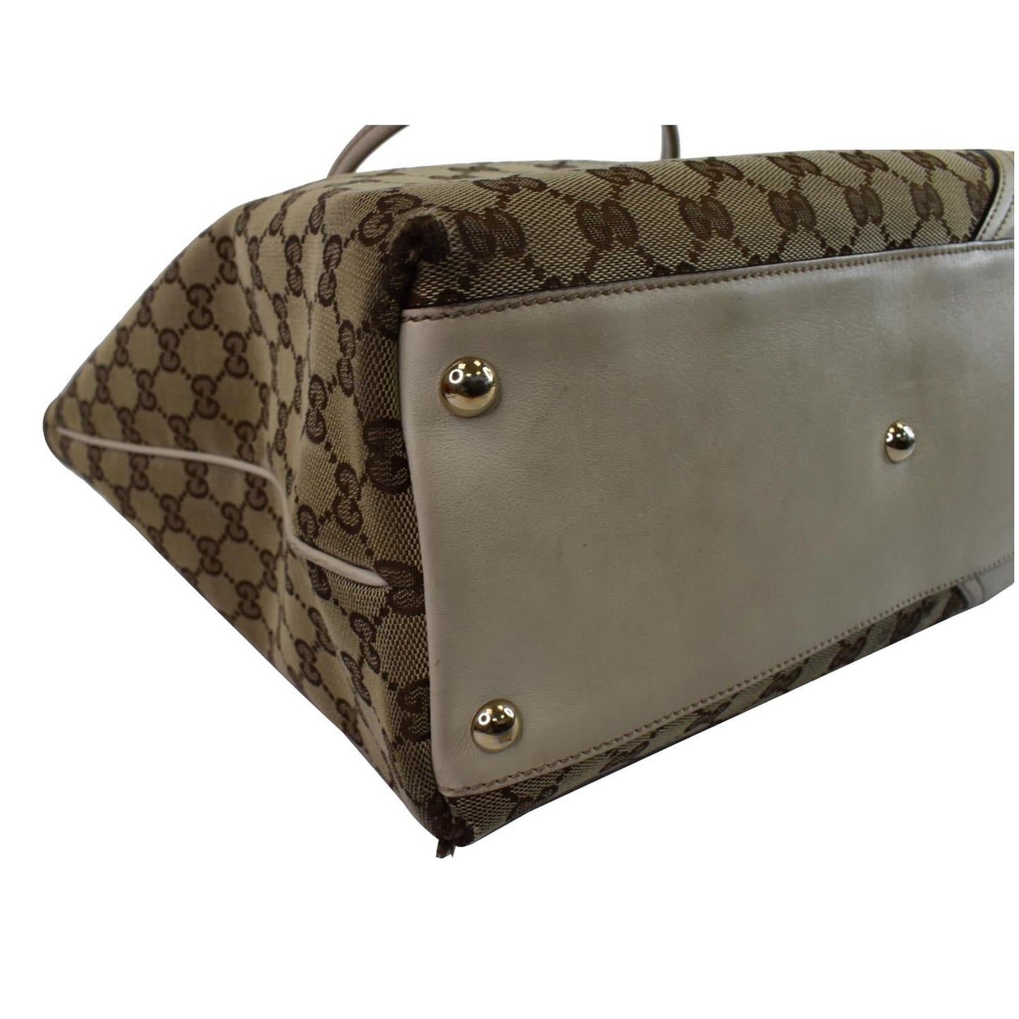 GUCCI Large Britt GG Canvas Tote Bag Beige 169945