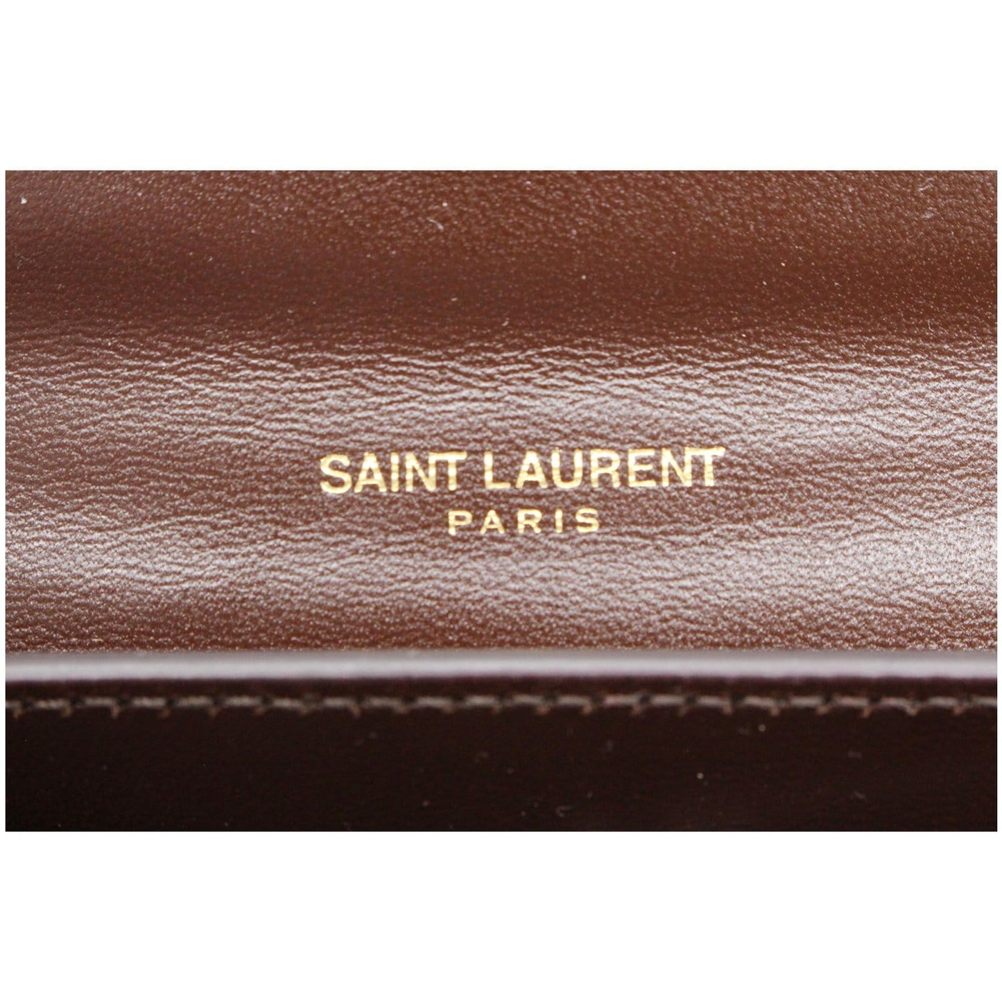 YVES SAINT LAURENT Kaia Small Snakeskin Embossed Leather Crossbody Bag Brown - Final Sale