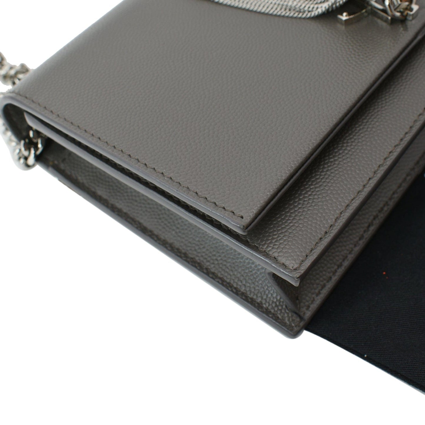 YVES SAINT LAURENT Small Kate Tassel Leather Shoulder Bag Grey - Hot Deals