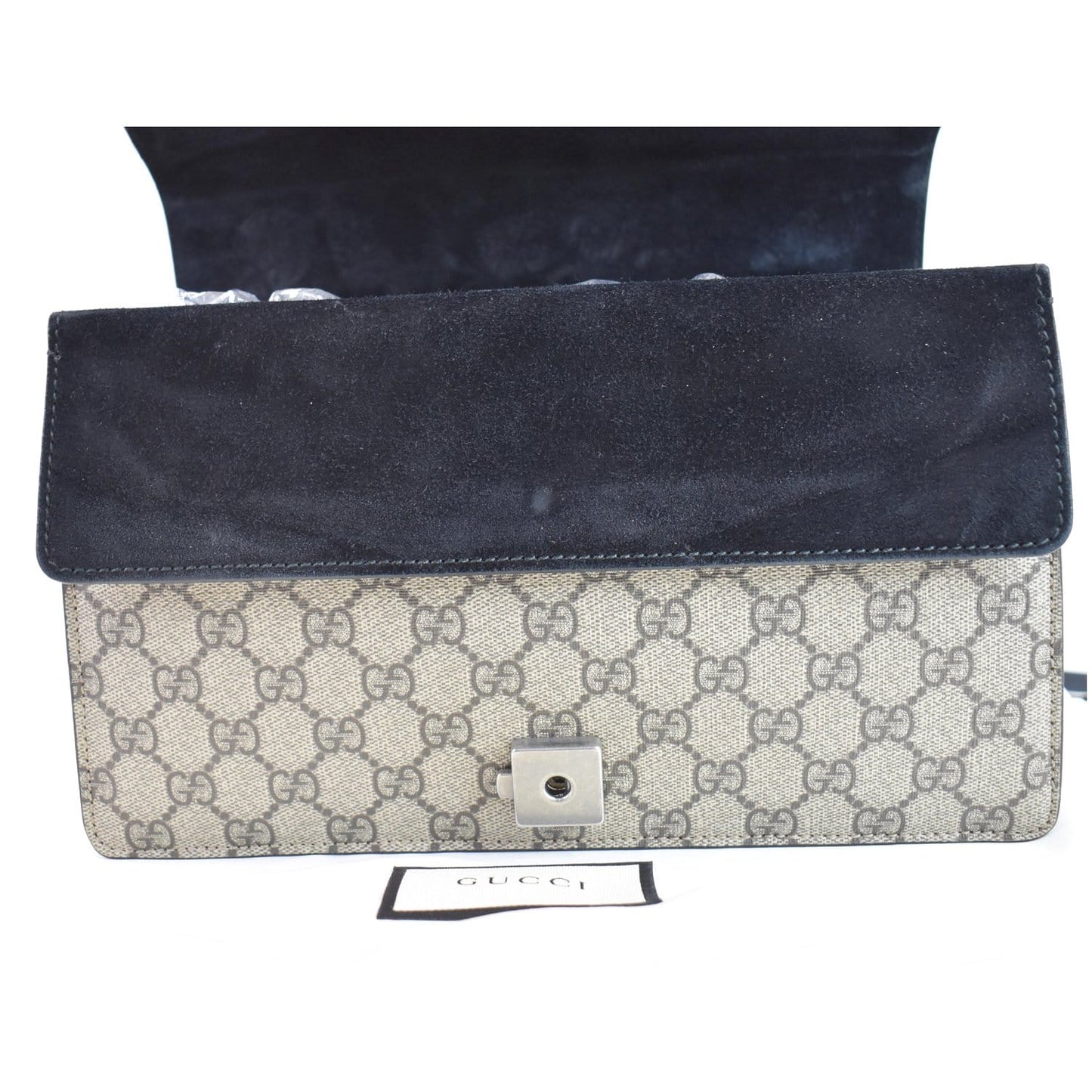 GUCCI Dionysus Small GG Supreme Canvas Shoulder Bag Beige 400249