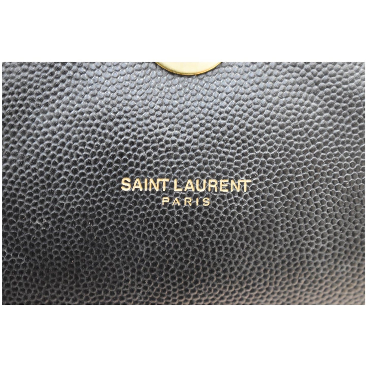 YVES SAINT LAURENT Large Envelope Grain De Poudre Chain Shoulder Bag Black