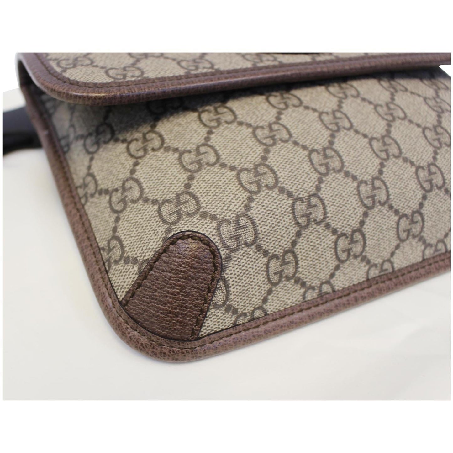 GUCCI GG Supreme Canvas Belt Waist Bag Brown/Beige 493930