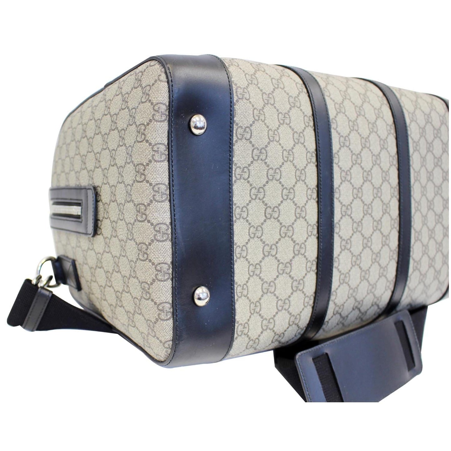 GUCCI GG Supreme Duffle Travel Bag Beige/Black