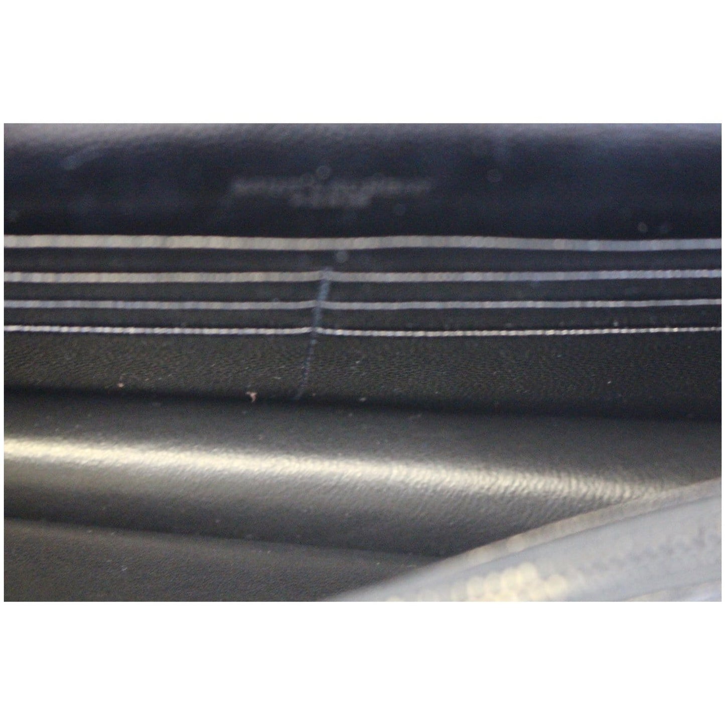 YVES SAINT LAURENT Matelasse Chevron Grain De Poudre Envelope Chain Wallet Black