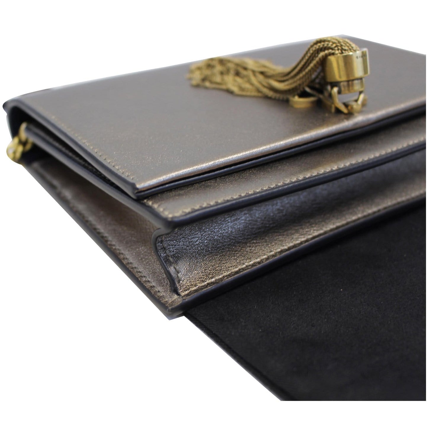 YVES SAINT LAURENT Small Kate Tassel Leather Shoulder Crossbody Bag Gold