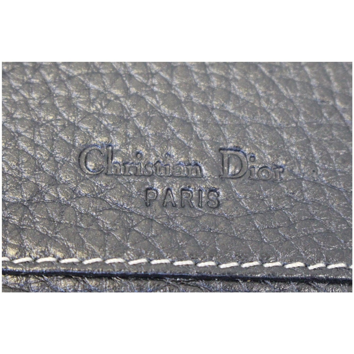 CHRISTIAN DIOR Saddle Leather Wallet Black