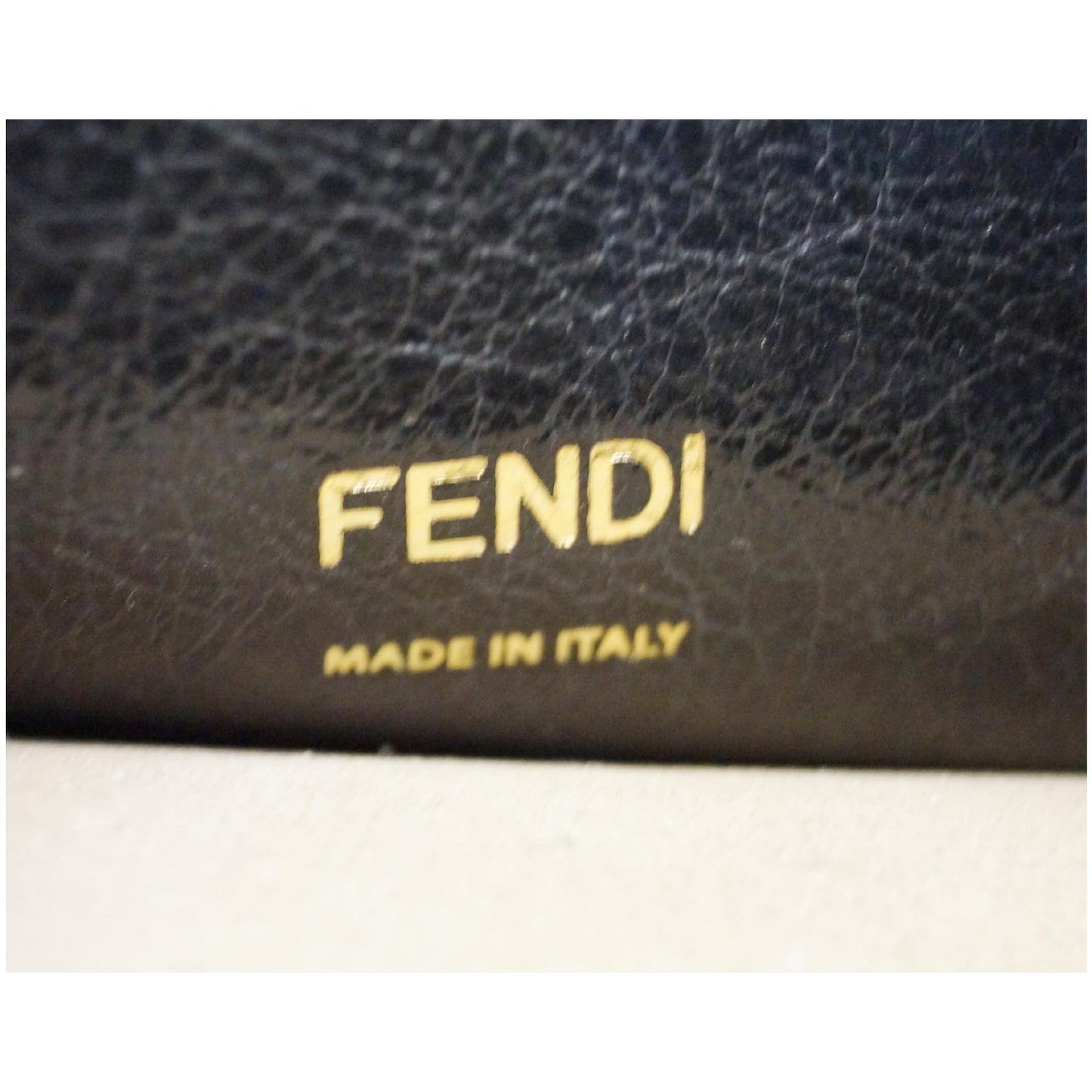 FENDI Flip Large FF Motif Calf Leather Crossbody Bag Black