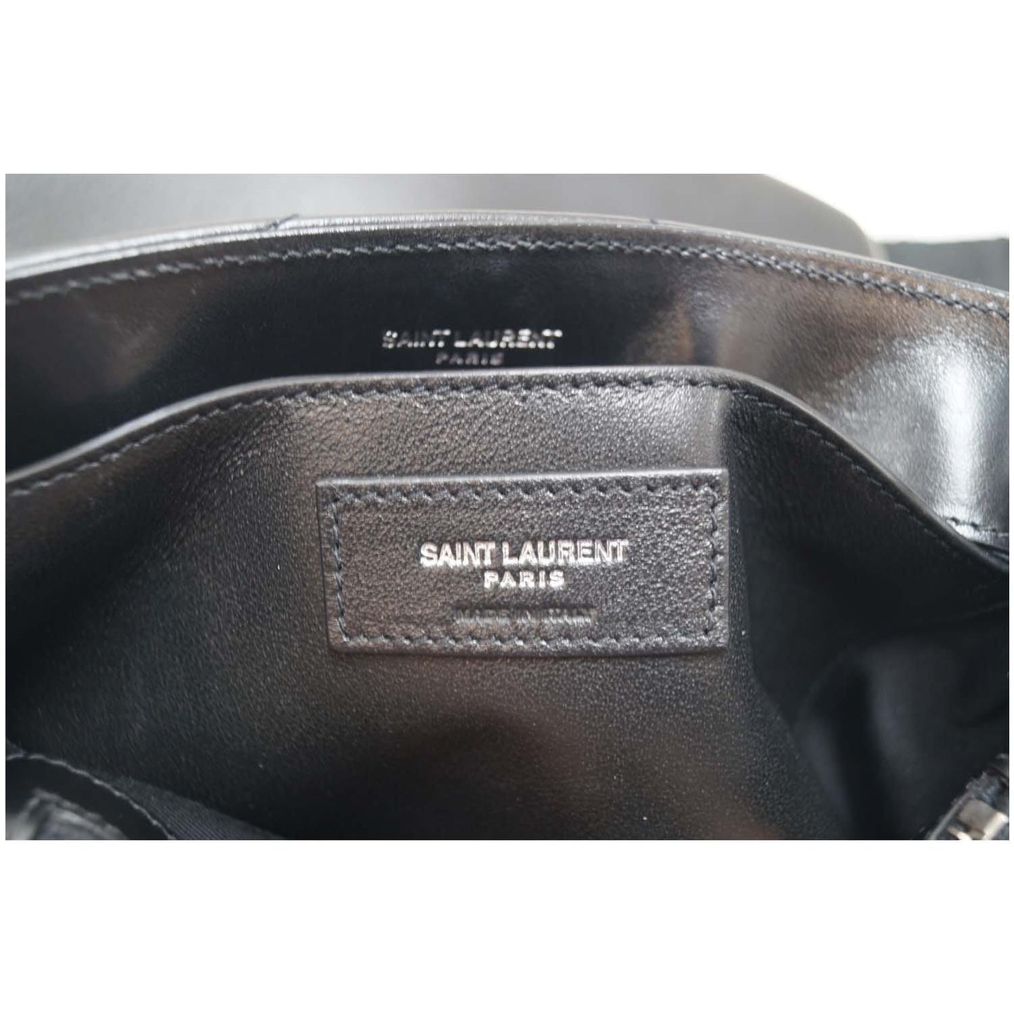 SAINT LAURENT Matelasse Loulou Monogram Calfskin Shoulder Bag Black