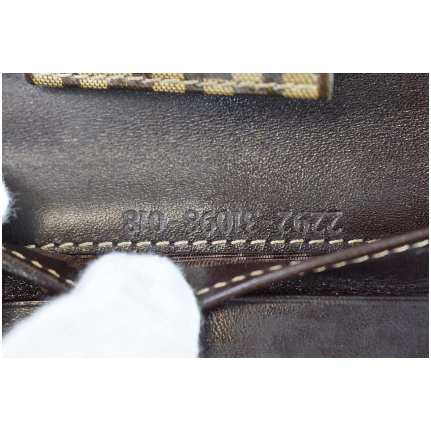 FENDI Trifold Zucca Vinyl Coated Wallet Brown