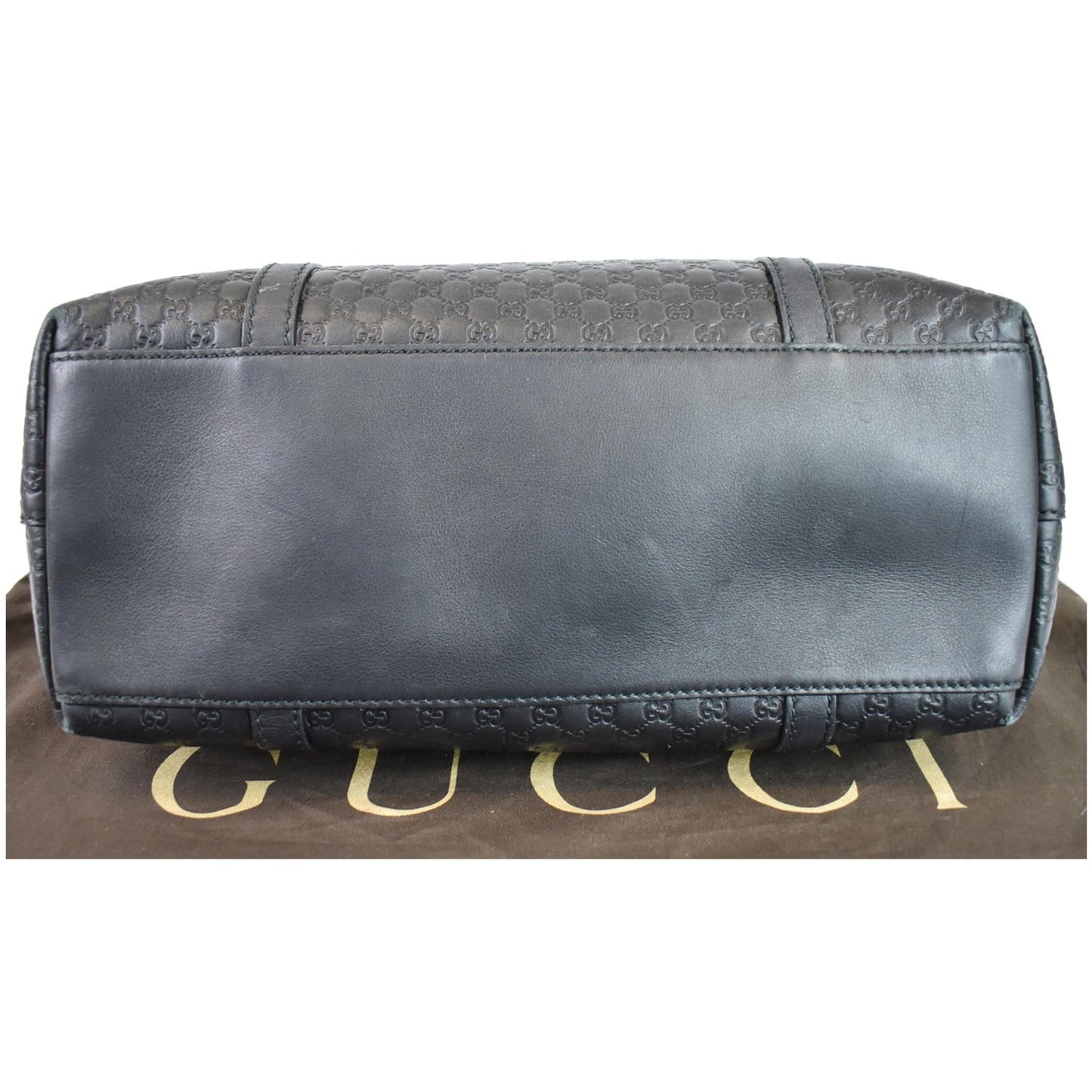 GUCCI Micro Guccissima Leather 2Way Shoulder Bag Black 449655