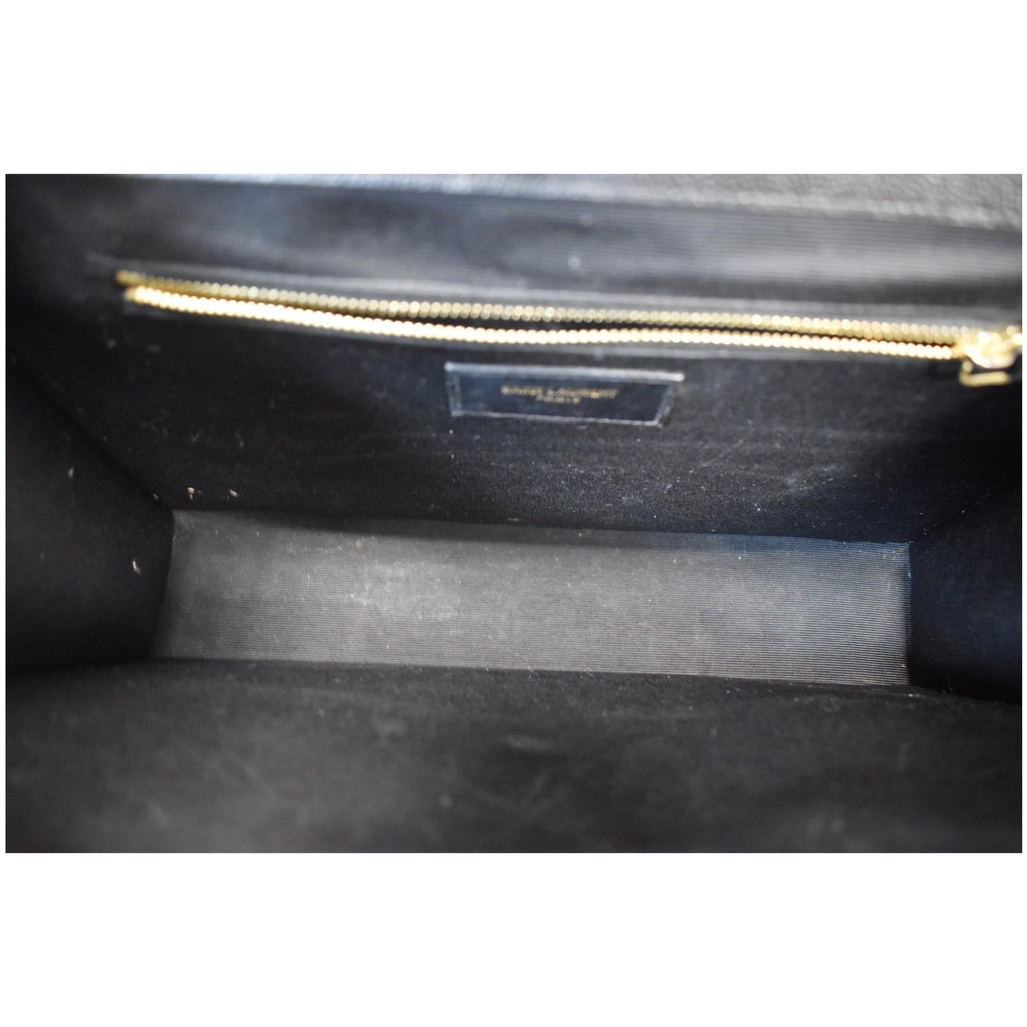 YVES SAINT LAURENT Large Envelope Grain De Poudre Chain Shoulder Bag Black