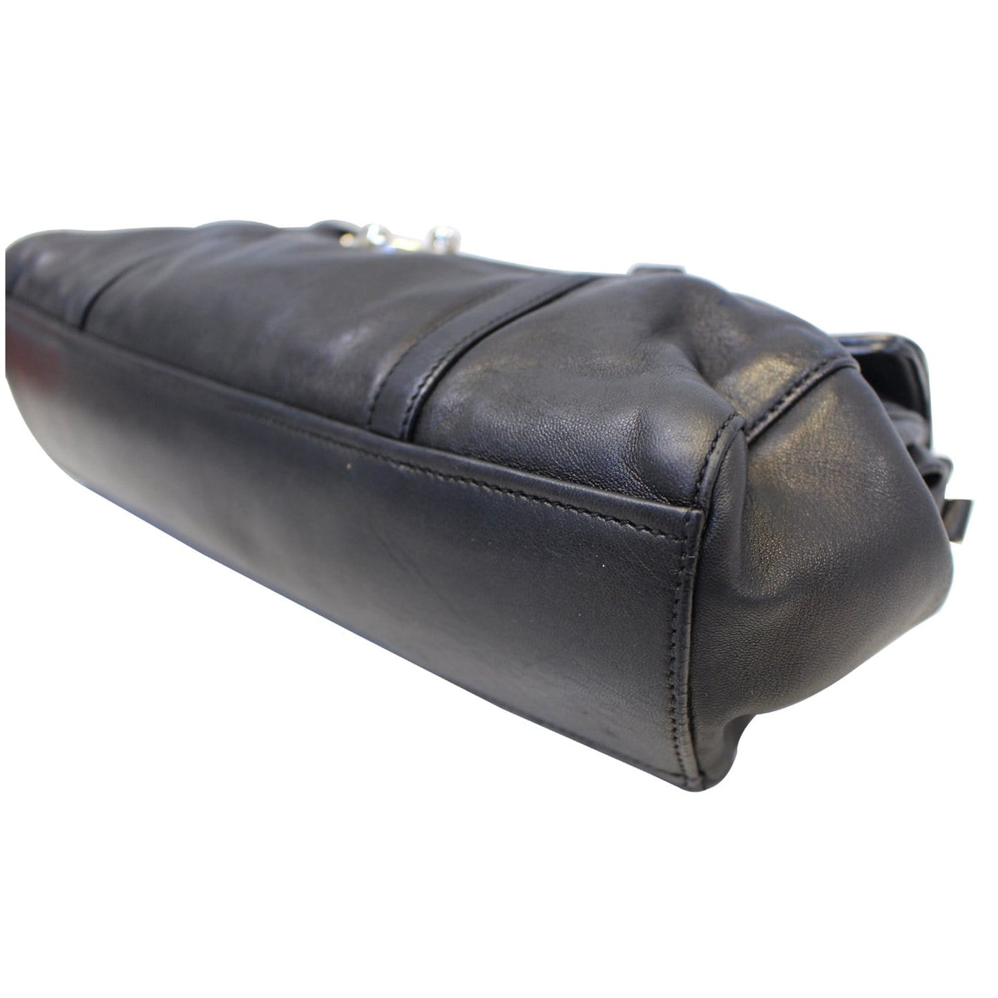 Prada Black Lambskin Leather Shoulder Bag