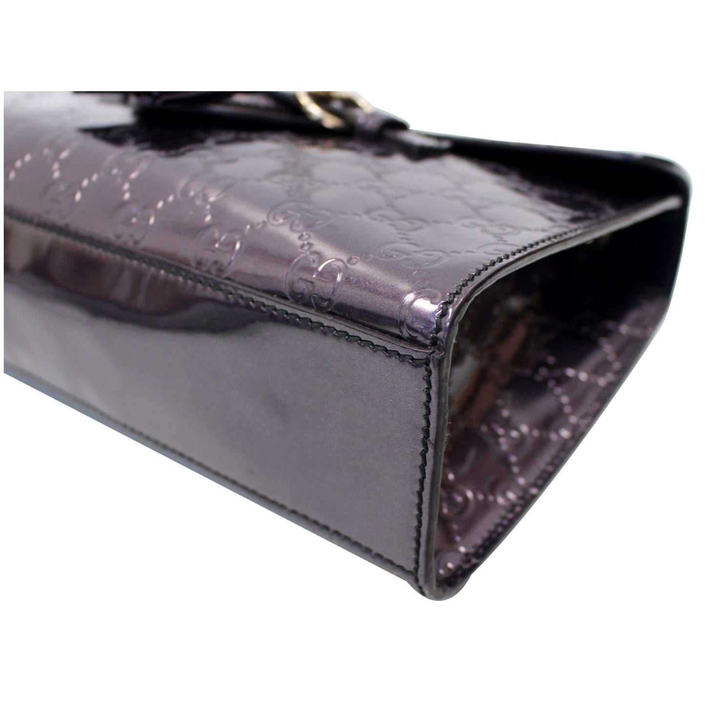 GUCCI Emily Guccissima Chain Shoulder Bag Plum 295402