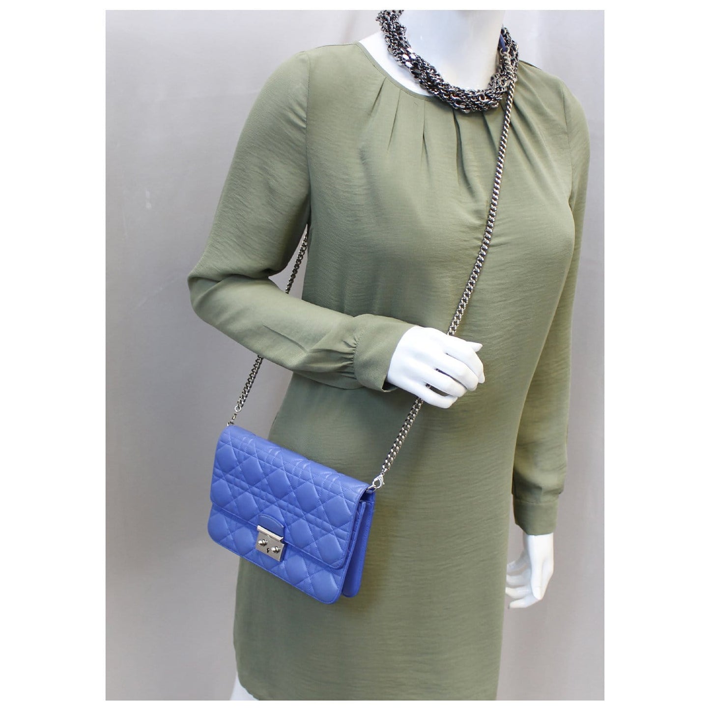 CHRISTIAN DIOR Miss Dior Promenade Cannage Quilted Leather Crossbody Bag