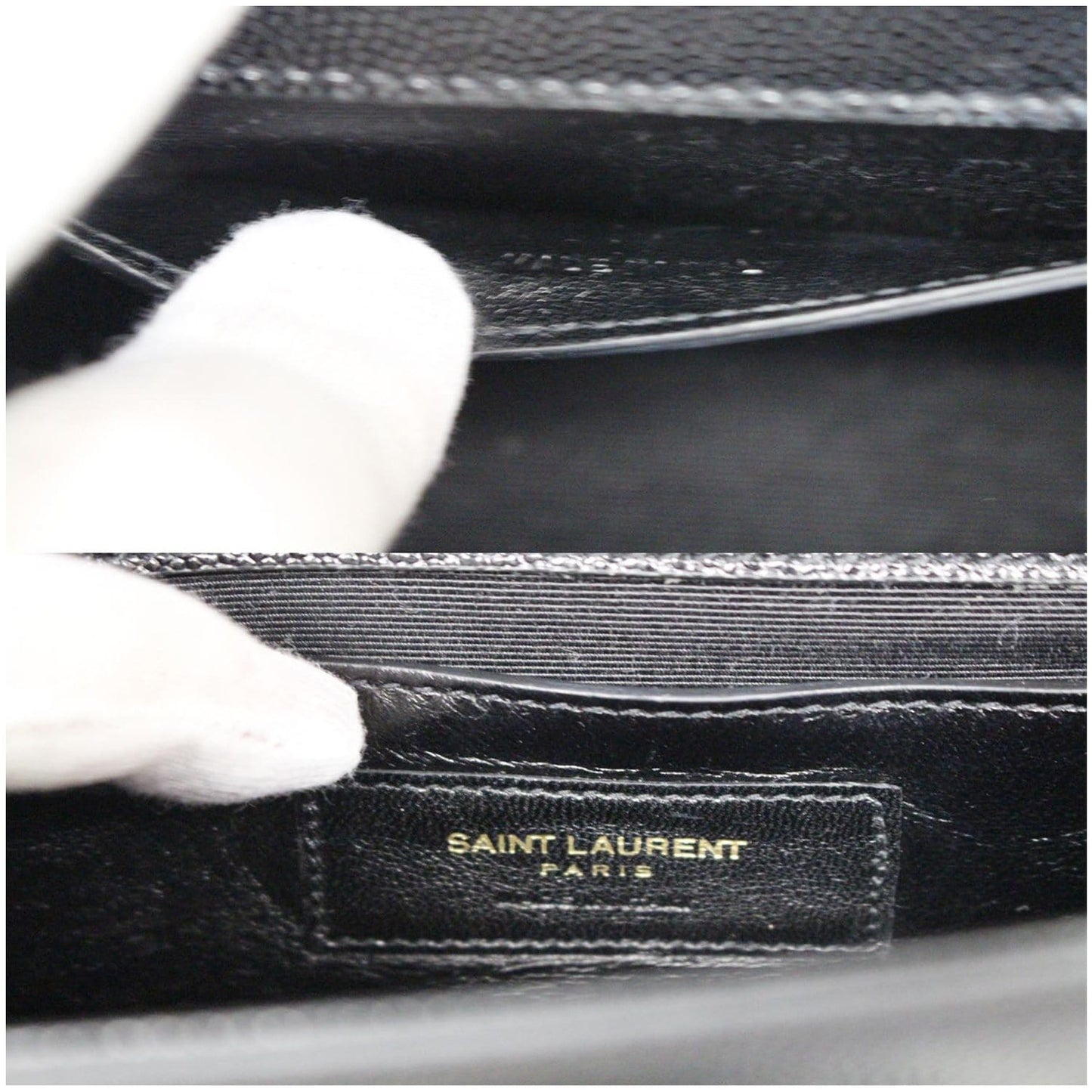 YVES SAINT LAURENT Kate Small Grain De Poudre Crossbody Bag Black