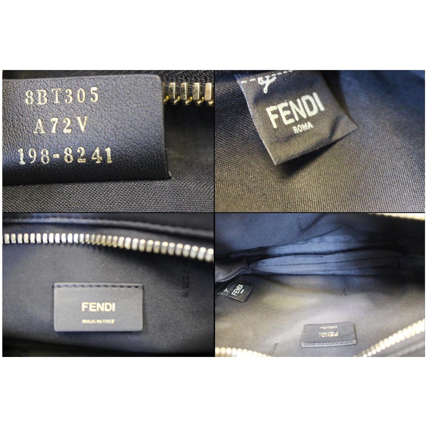 FENDI Upside Down Leather Belt Bag Black