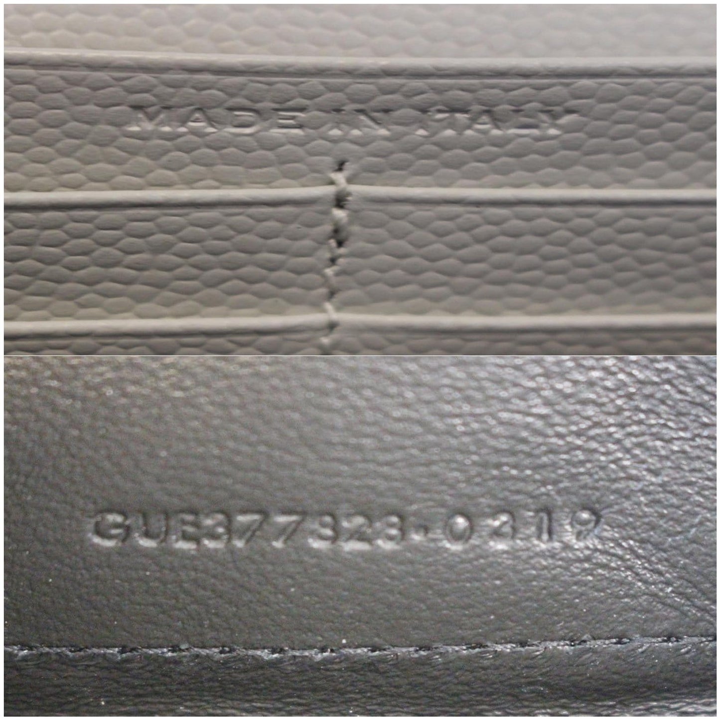 YVES SAINT LAURENT Matelasse Chevron Grain De Poudre Envelope Chain Wallet White