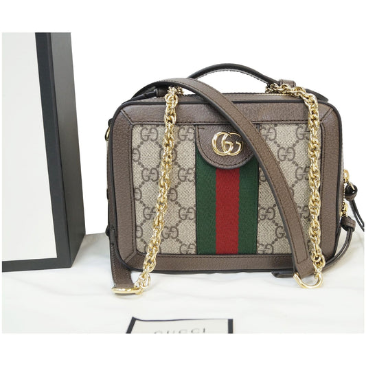 GUCCI Ophidia GG Mini Supreme Shoulder Bag Beige/Ebony 602576 - 15% OFF