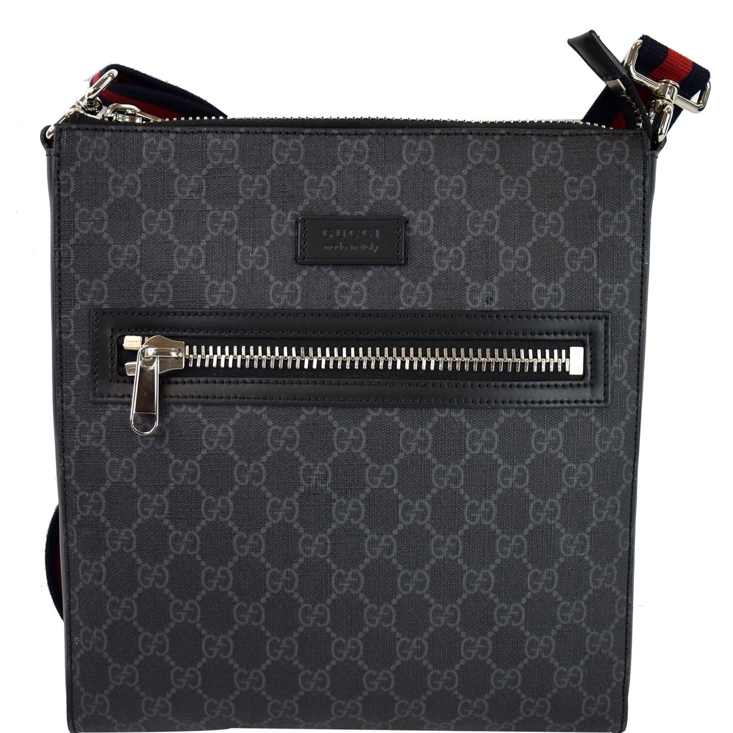 GUCCI GG Supreme Square Messenger Bag Black 474137
