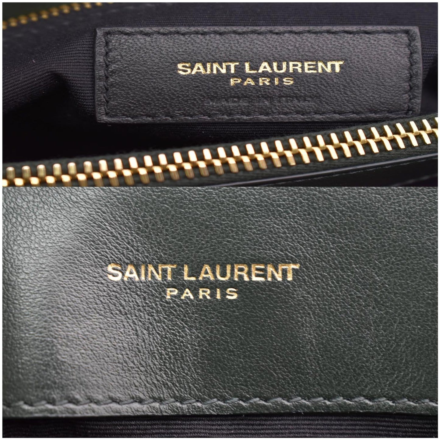 YVES SAINT LAURENT Loulou Medium Matelasse Leather Chain Shoulder Bag Green