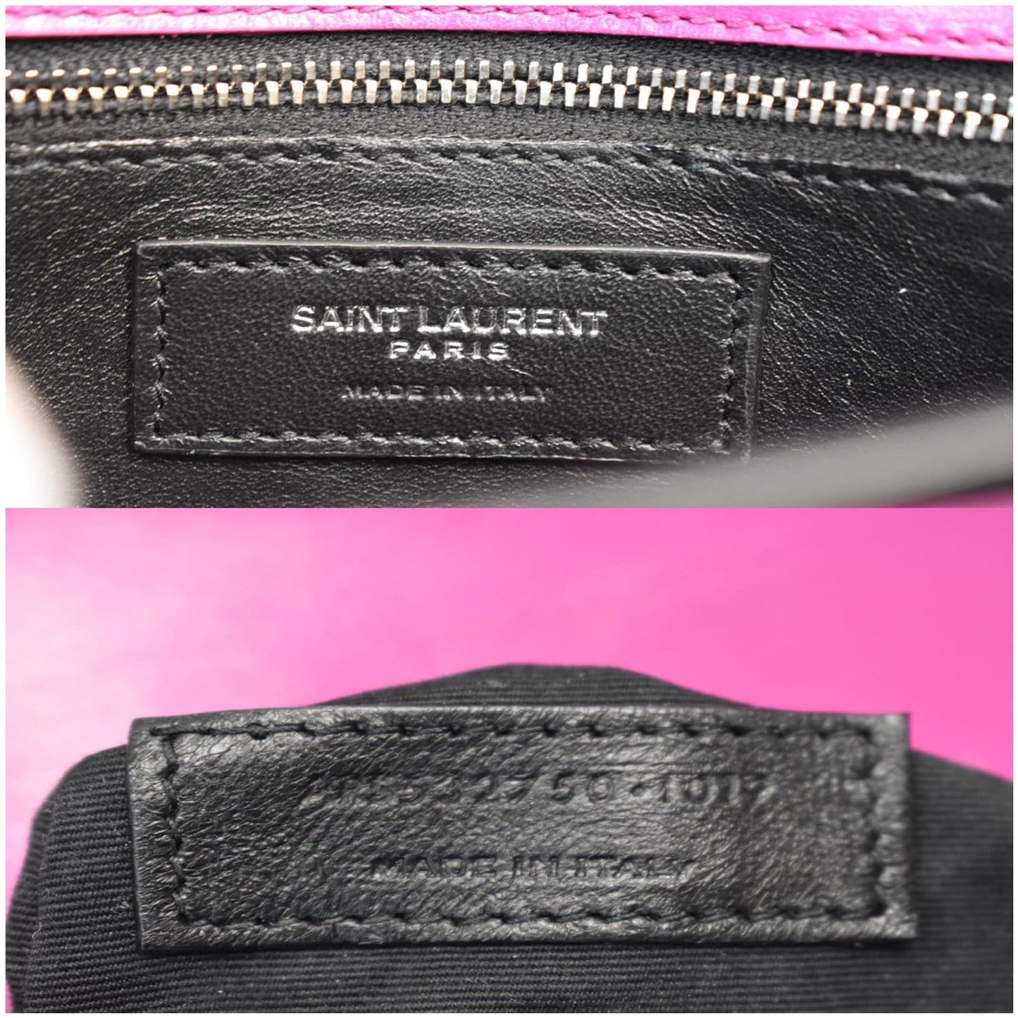 YVES SAINT LAURENT Cassandra Medium Monogram Clasp Shoulder Bag Magenta