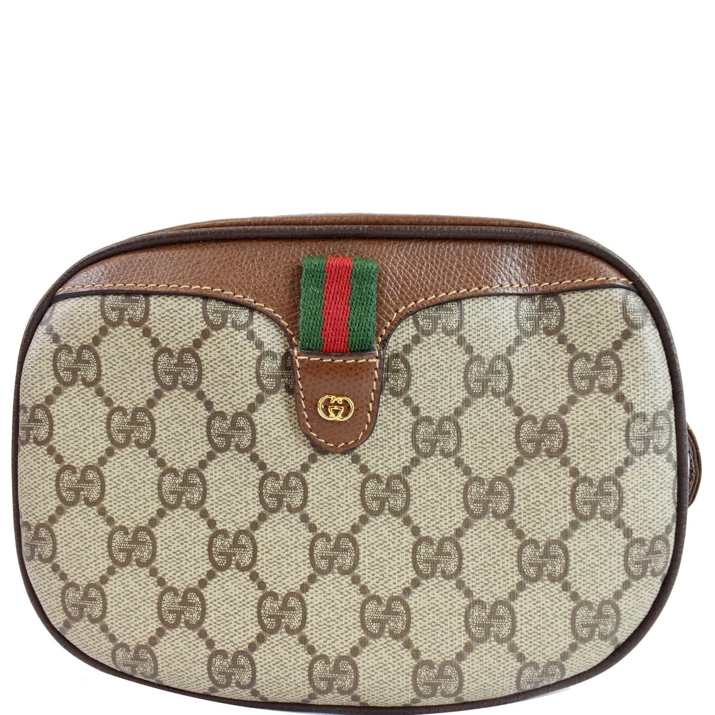 GUCCI GG Supreme Web Crossbody Bag Beige 007.58