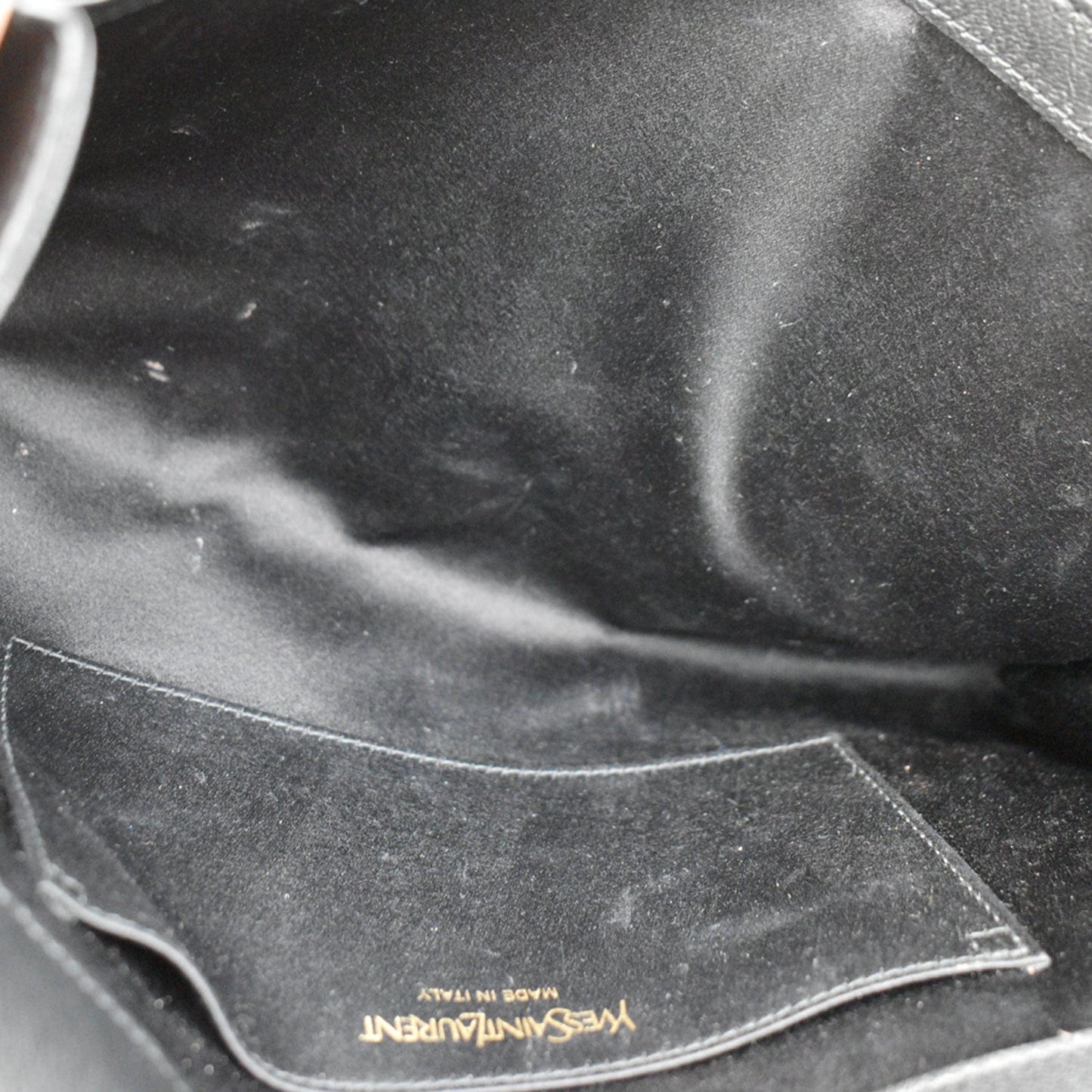 YVES SAINT LAURENT Leather Clutch Wallet Black