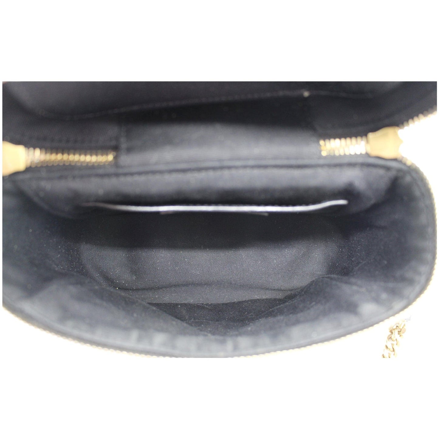 YVES SAINT LAURENT 80's Vanity Quilted Grain De Poudre Leather Shoulder Bag Black