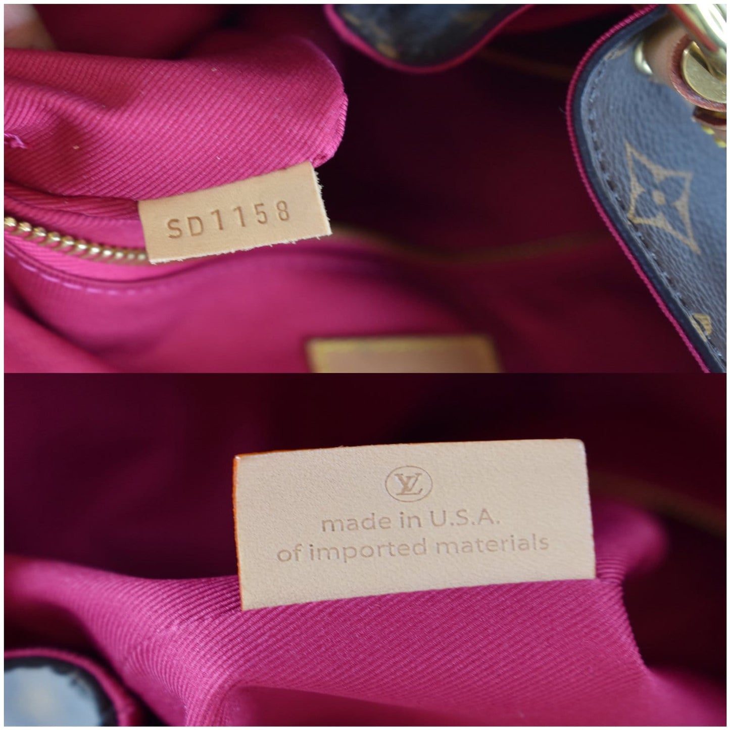 LOUIS VUITTON Graceful MM Monogram Canvas Shoulder Bag Brown