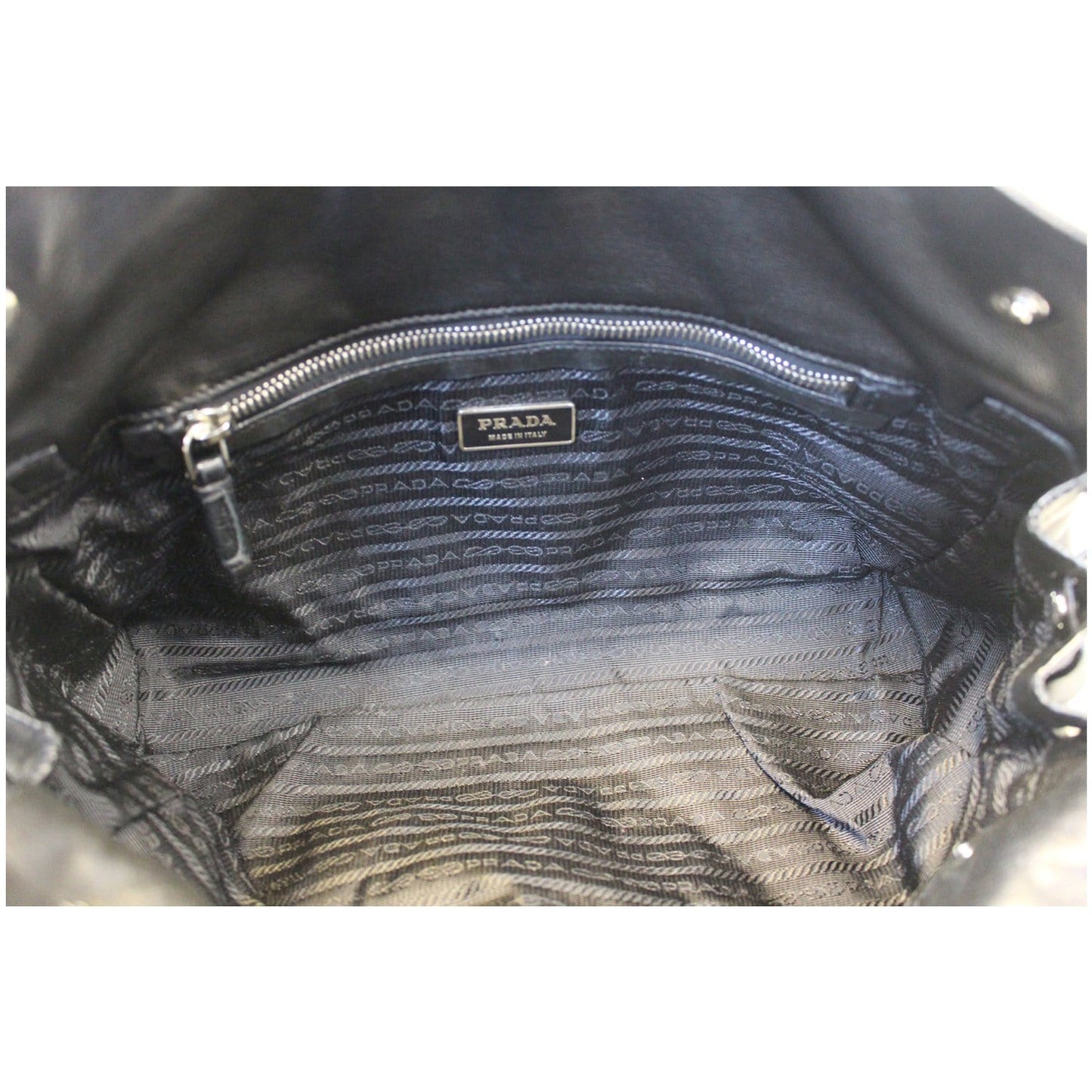 Prada Black Lambskin Leather Shoulder Bag
