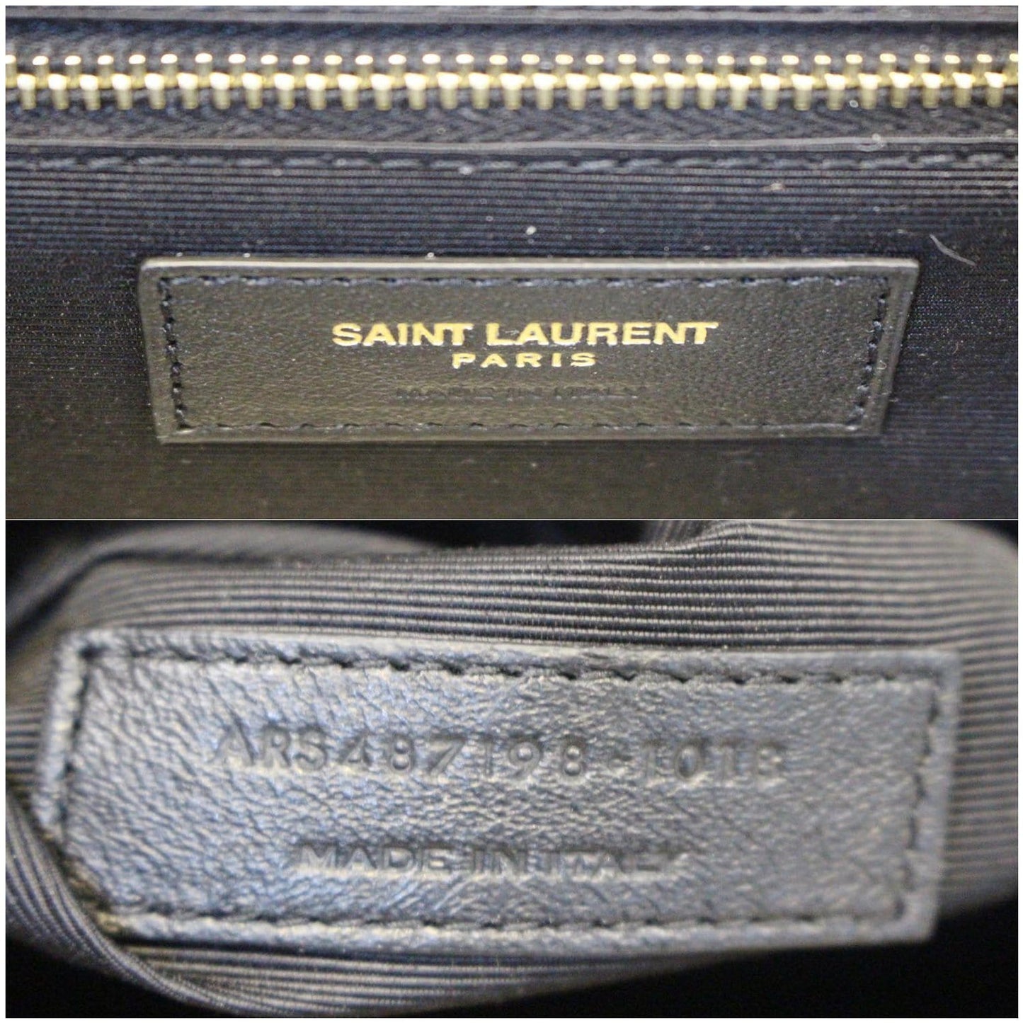 YVES SAINT LAURENT Envelope Large Matelasse Embossed Leather Shoulder Bag Nude