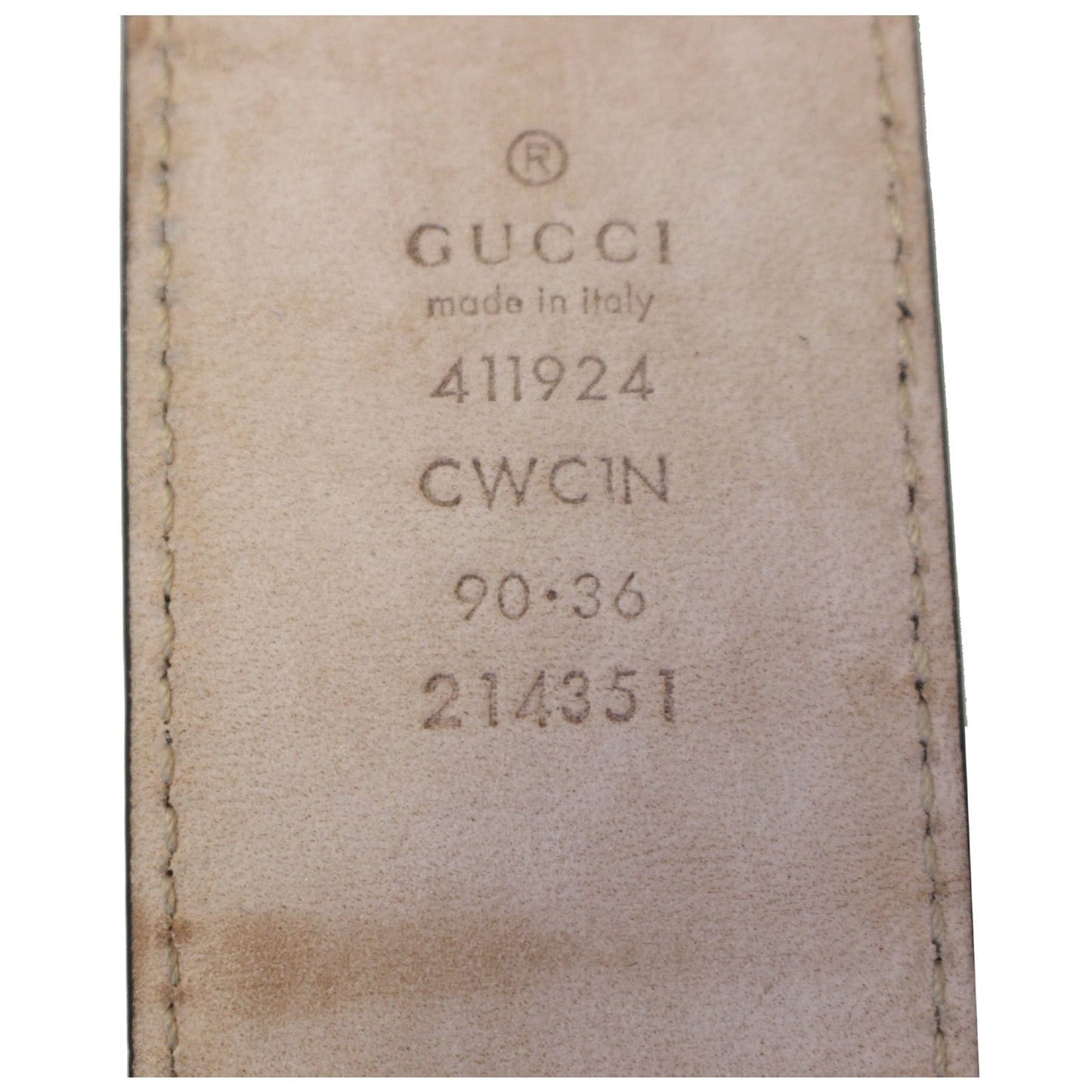 GUCCI Interlocking G Signature Leather Belt 411924